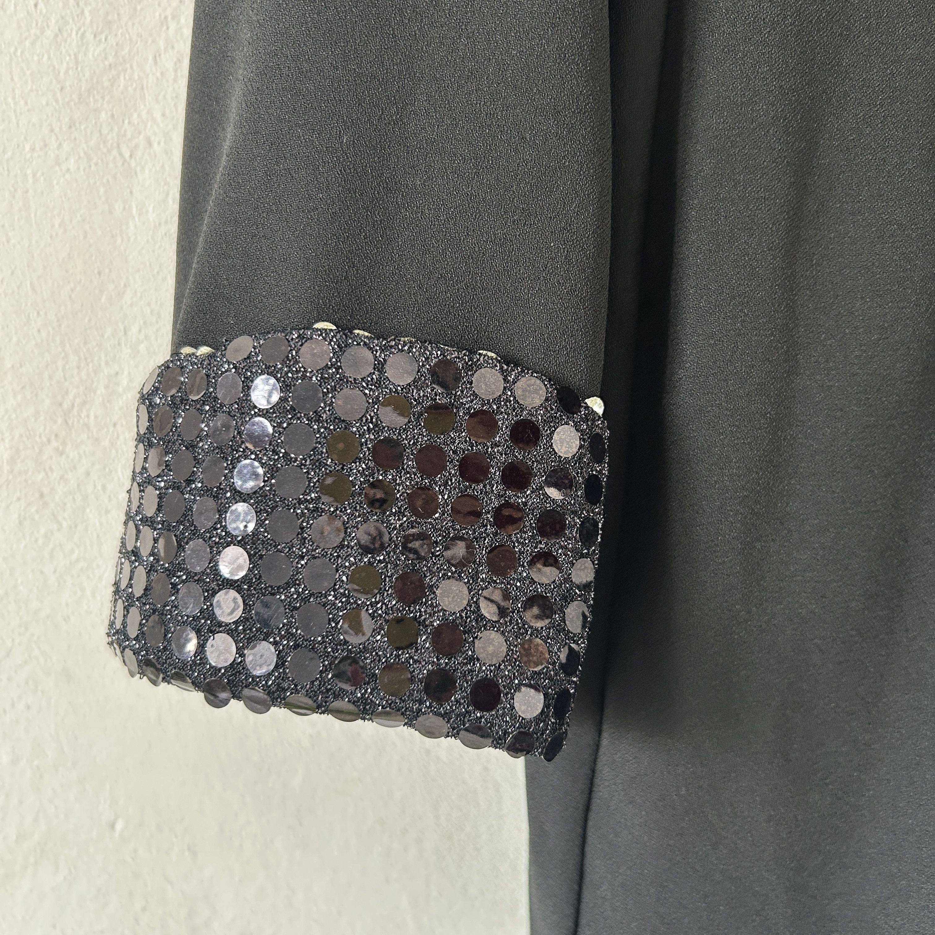 Vintage Vintage 80s Black Sequin Blazer Size XL / US 12-14 / IT 48-50 - 13 Thumbnail