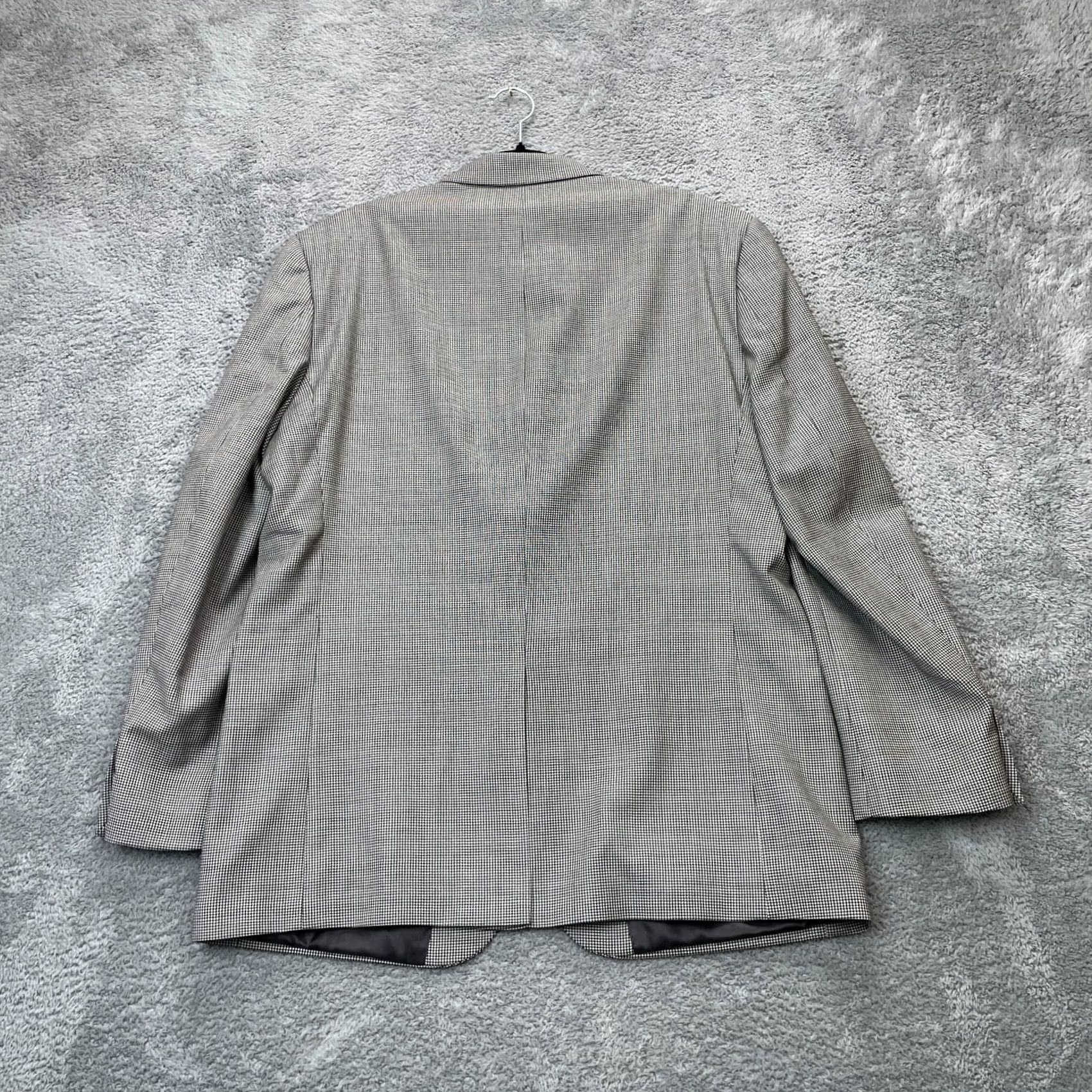 Ralph Lauren Lauren Ralph Lauren Gray Houndstooth Blazer Coat Mens 44R Single Breasted Size 44R - 2 Thumbnail