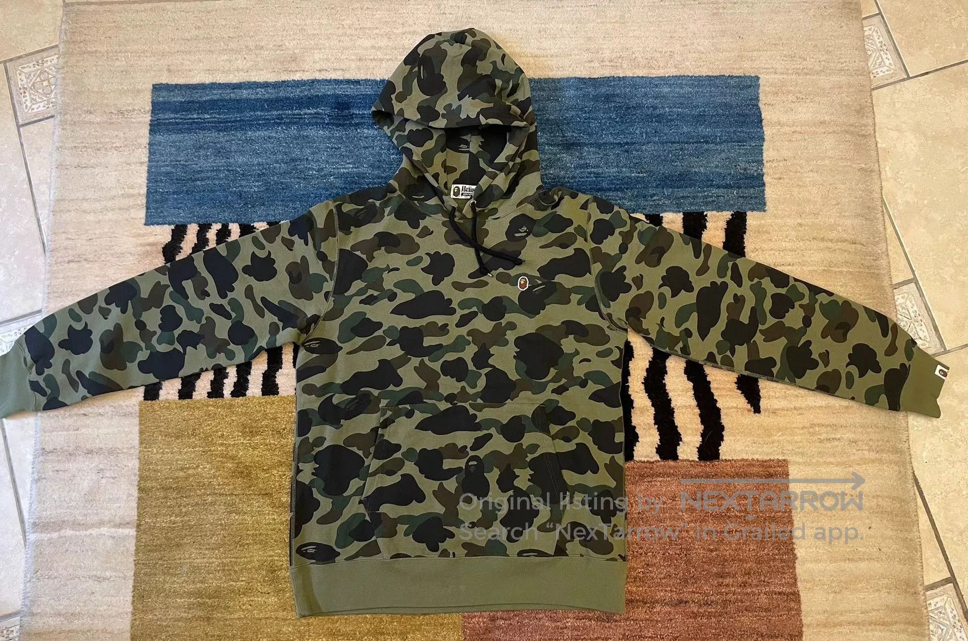 Bape Bape Classic Green Camo Hoodie. Size US XXL / EU 58 / 5 - 1 Thumbnail