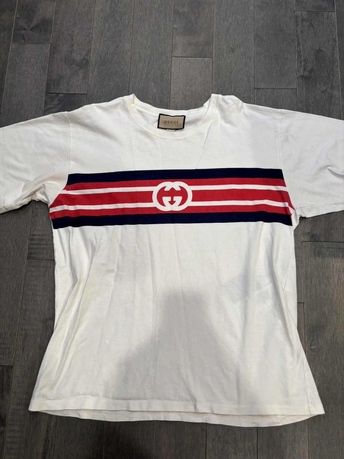 Gucci Gucci Cream T Shirt Large Size US L / EU 52-54 / 3 - 1 Thumbnail