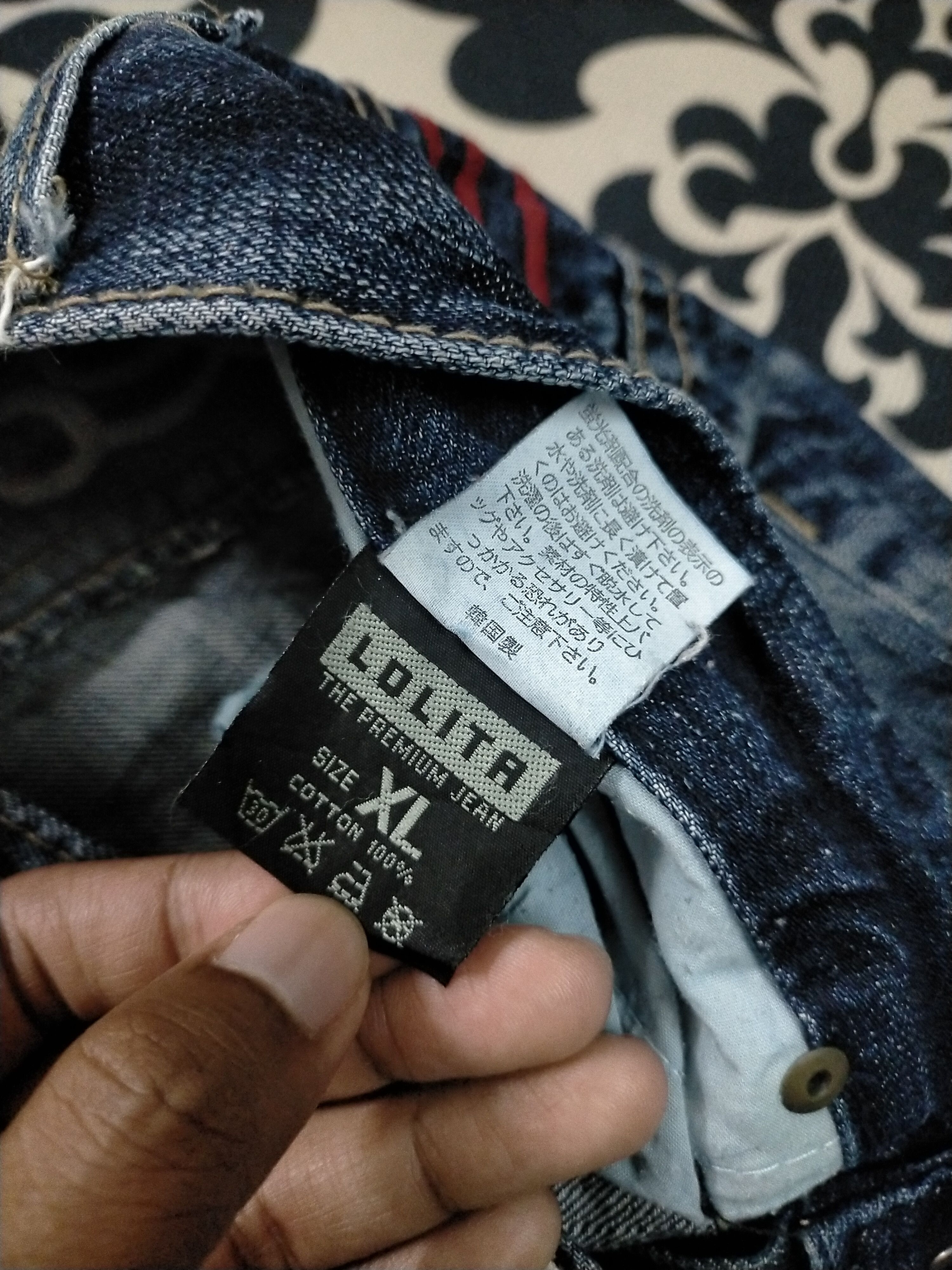If Six Was Nine × Le Grande Bleu (L.G.B.) × Tornado Mart 🔥Washed🔥90s Insane Lolita Distressed Jeans Size US 33 - 8 Thumbnail