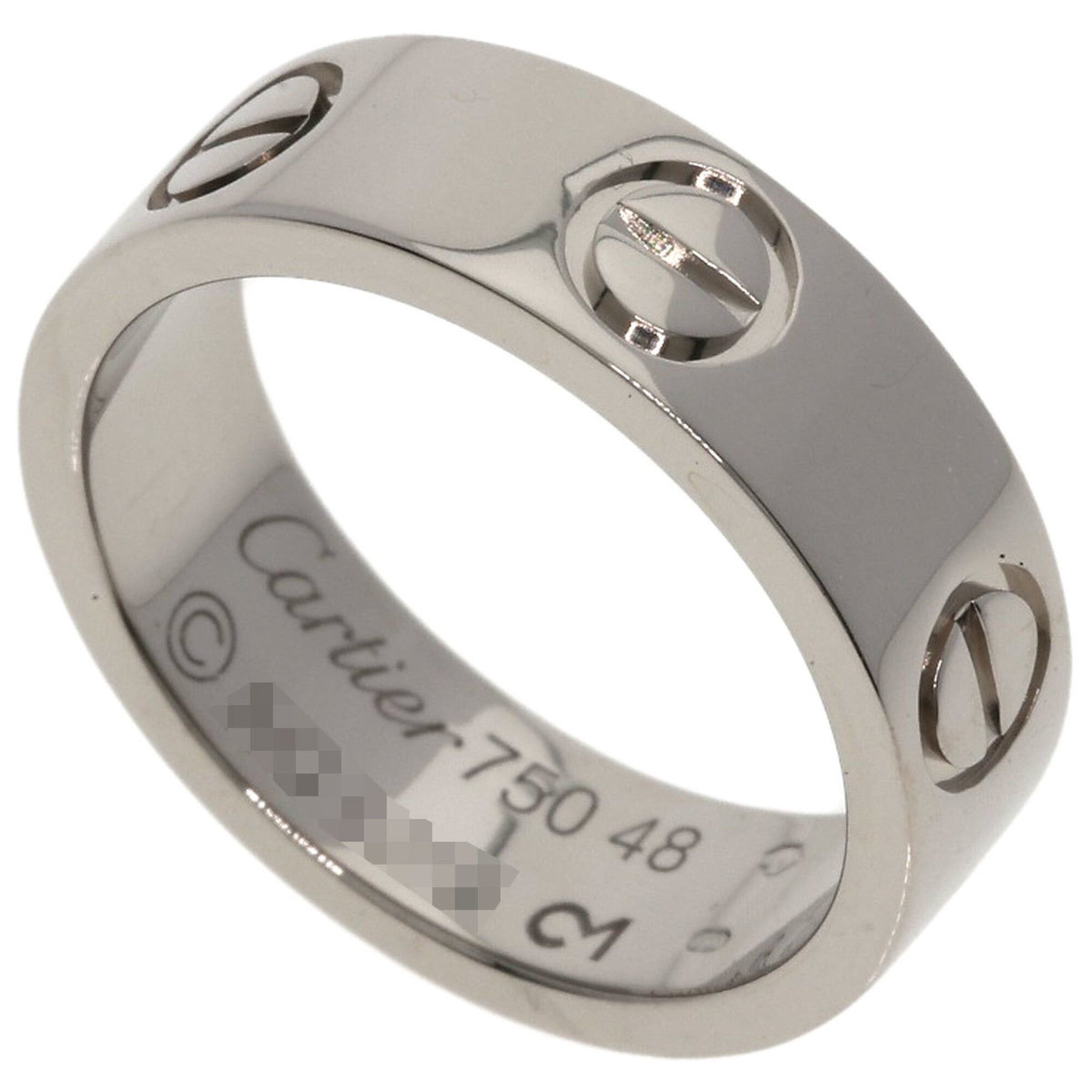 Cartier Cartier Love Ring #48, 18K White Gold, Women's Ring, CARTIER Size ONE SIZE - 1 Thumbnail