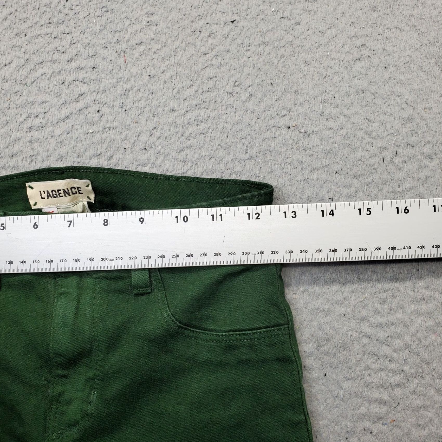L'AGENCE L'Agence Green Denim Stretch Americana Streetwear Skinny Leg Jeans Womens 26 Size 26" / US 2 / IT 38 - 6 Thumbnail