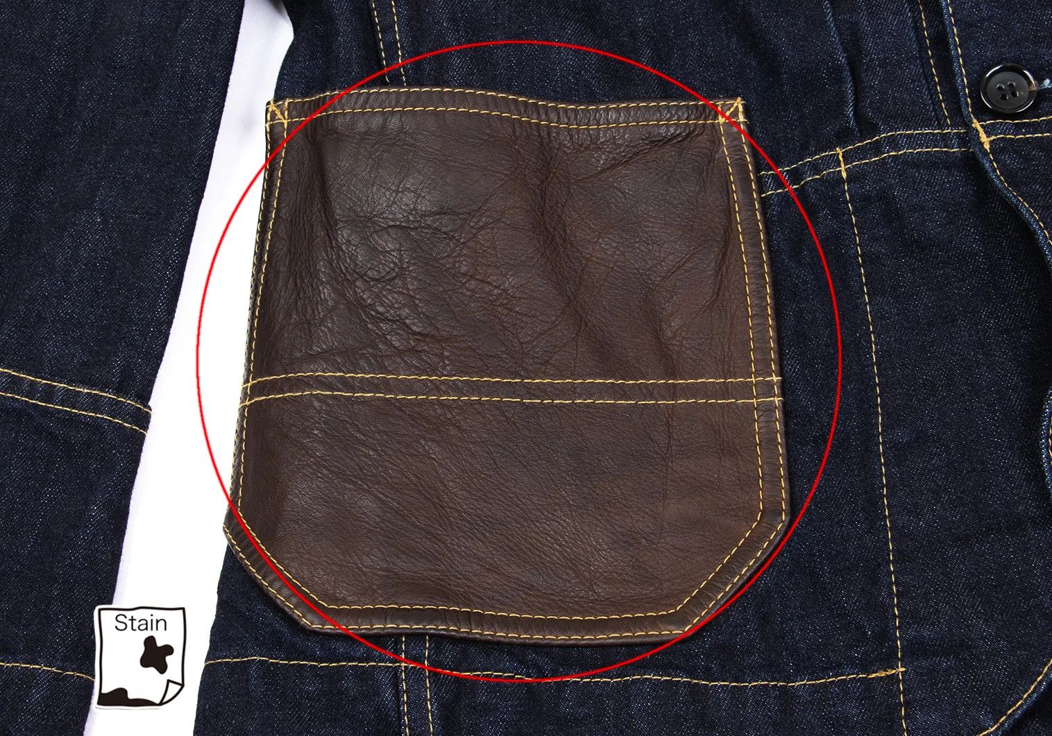 Junya Watanabe Indigo Denim Jacket with Leather Patch Pocket, Size M Size US M / EU 48-50 / 2 - 12 Thumbnail