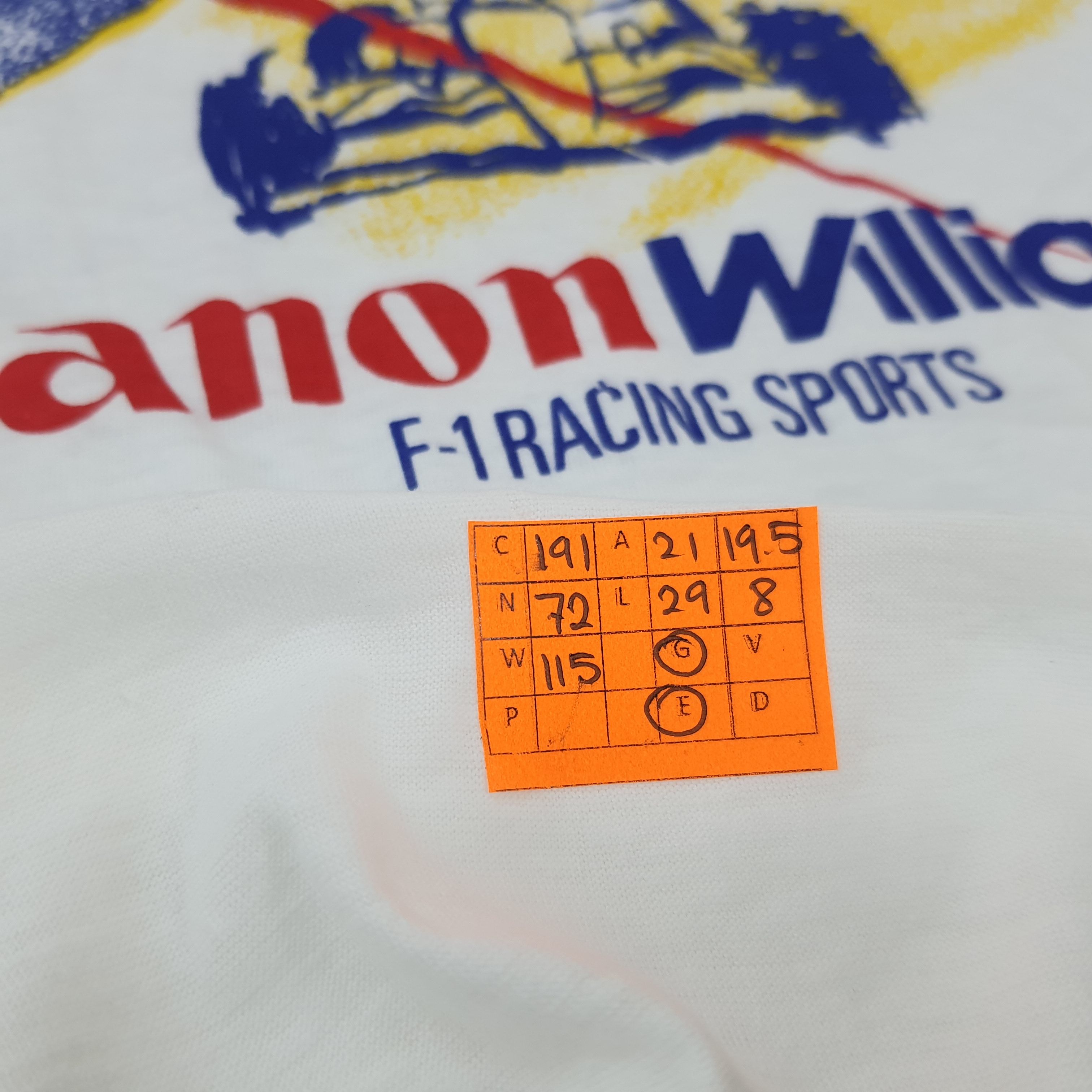 Canon × Vintage Vintage Canon William F1 Racing Motor Sports Tshirt Size US L / EU 52-54 / 3 - 7 Thumbnail