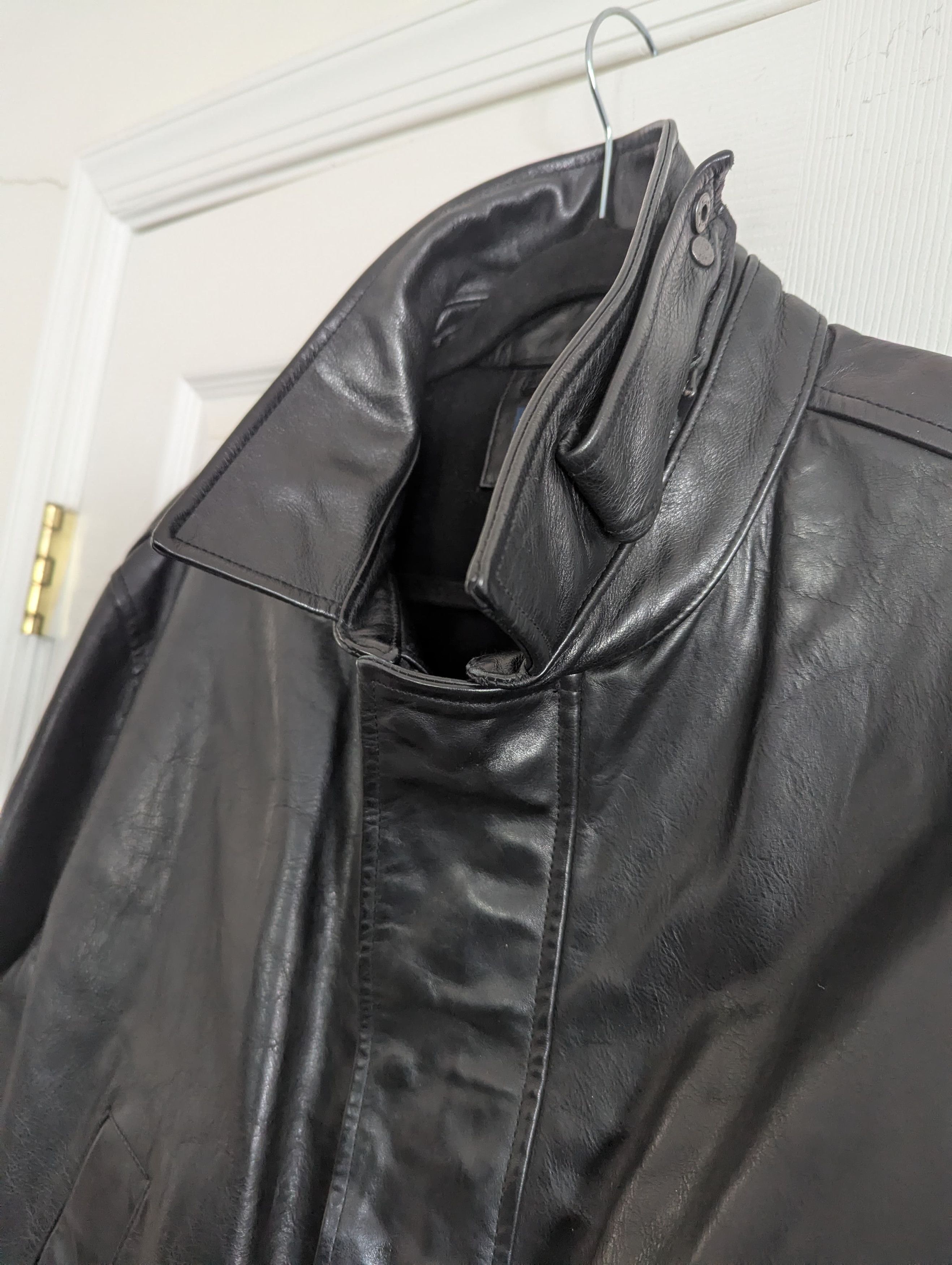 Polo Ralph Lauren Vintage Heavy Leather Coat Size US XL / EU 56 / 4 - 5 Thumbnail