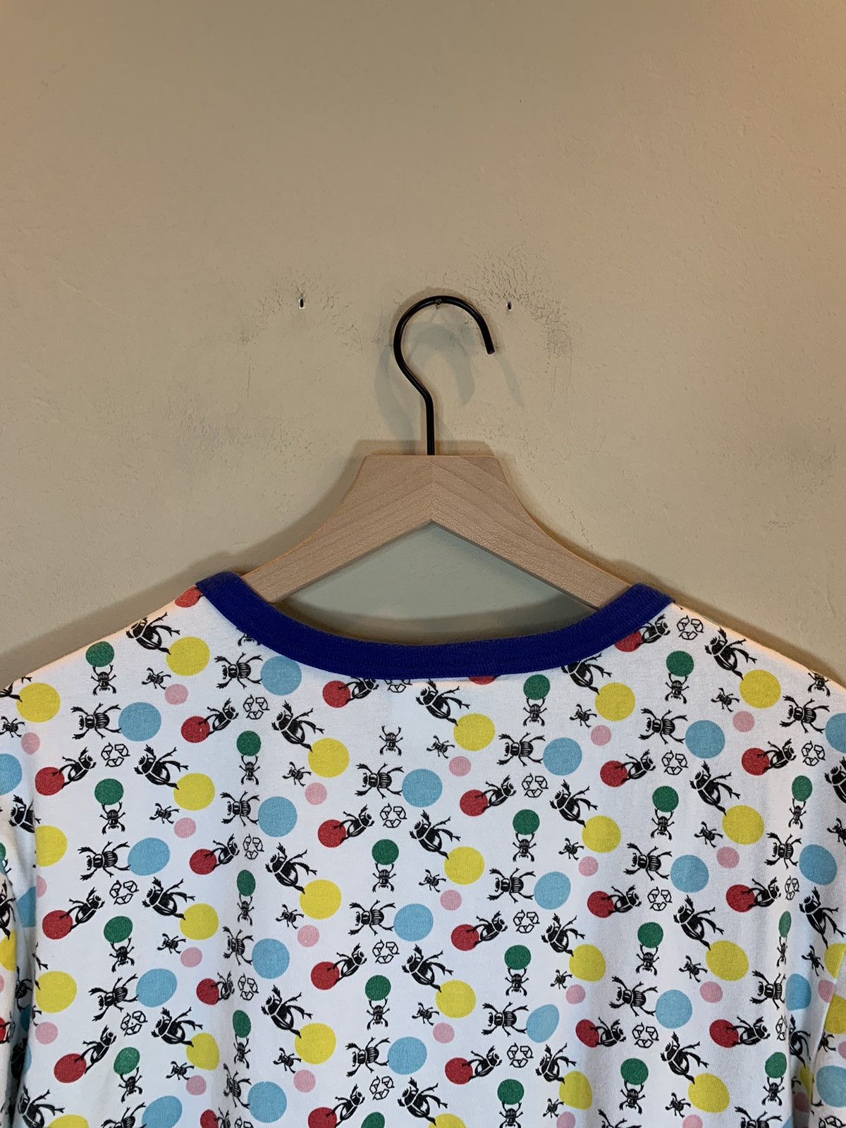 Designer × Vintage RARE Vintage 90s Punk Drunkers Beetle Polkadot Recycle Shirt Size US L / EU 52-54 / 3 - 6 Thumbnail