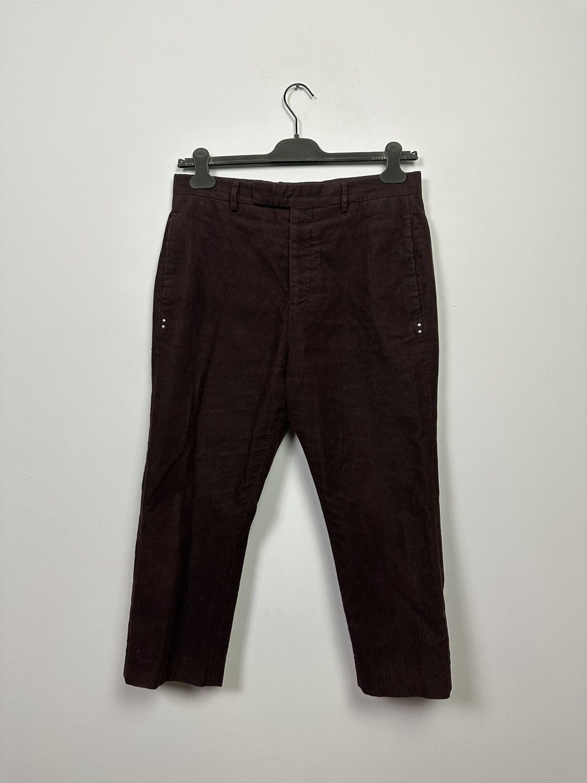 Rick Owens FW20 ‘PERFORMA’ Corduroy Cropped Trousers Size US 30 / EU 46 - 1 Thumbnail