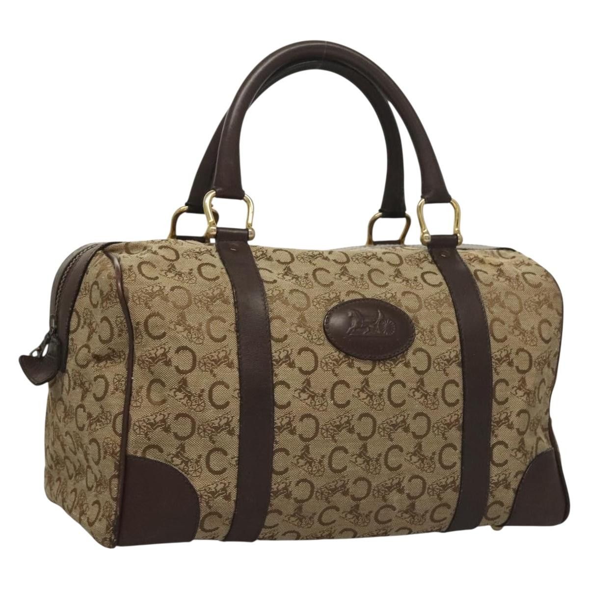 Celine CELINE C Sulky Boston Bag Canvas Brown Gold Size ONE SIZE - 1 Thumbnail