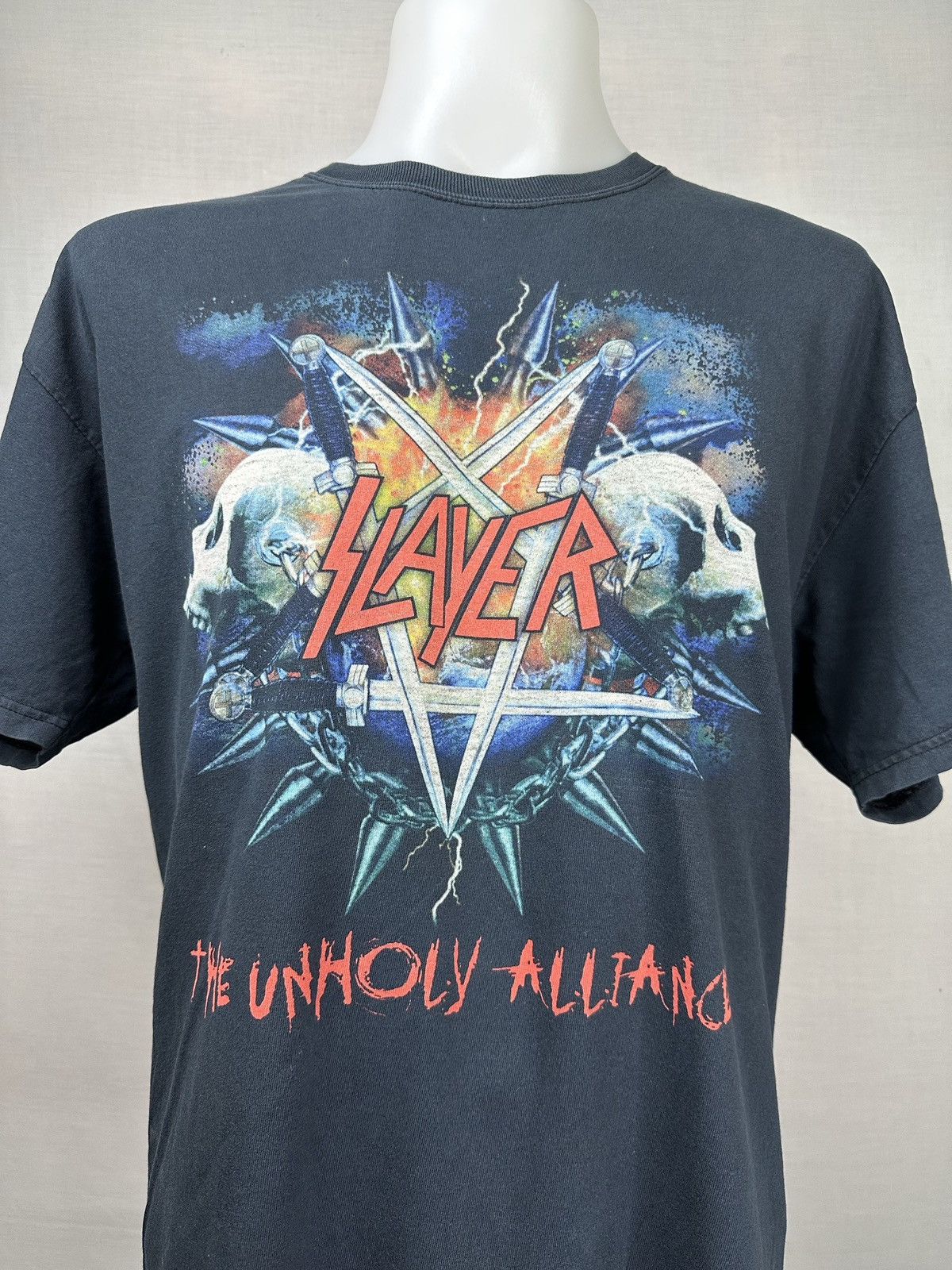 Band Tees × Slayer × Vintage Vintage Slayer Shirt y2k Size US XL / EU 56 / 4 - 2 Thumbnail