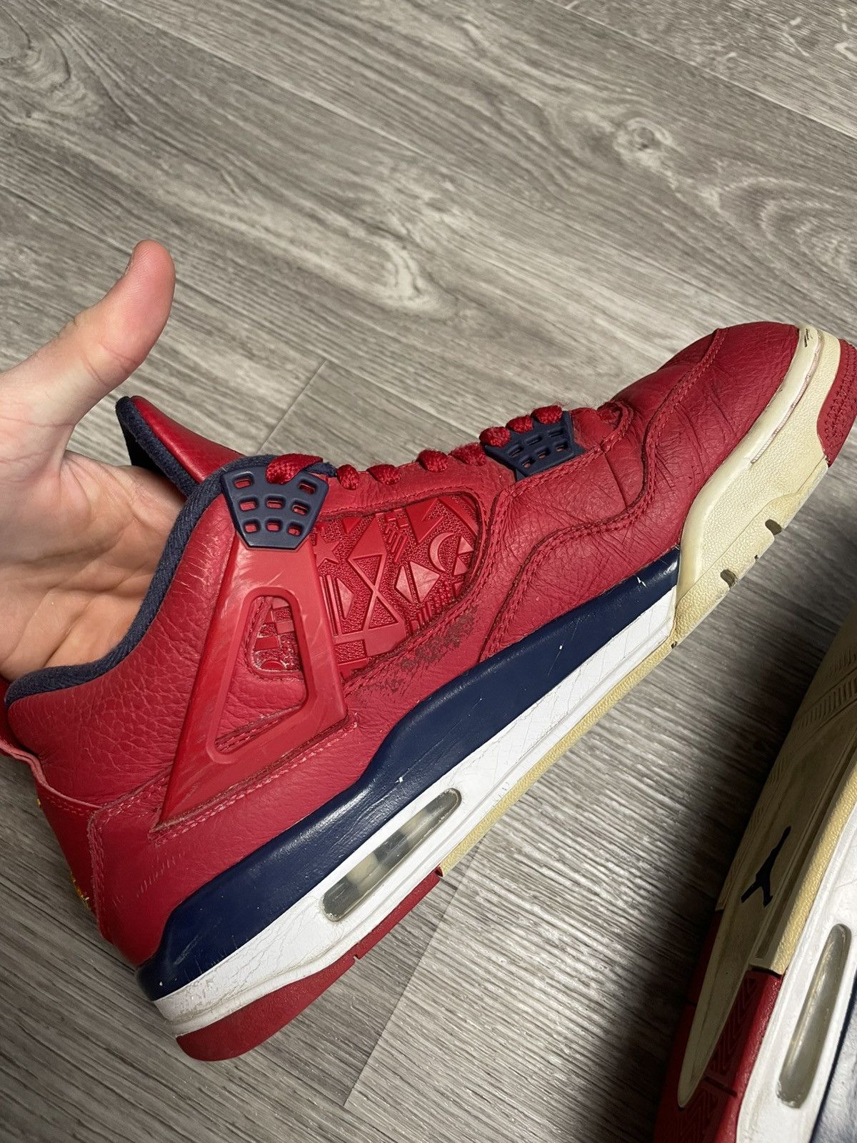 Nike Air Jordan 4 Retro FIBA Fire Red Sneakers OG Size 44.5