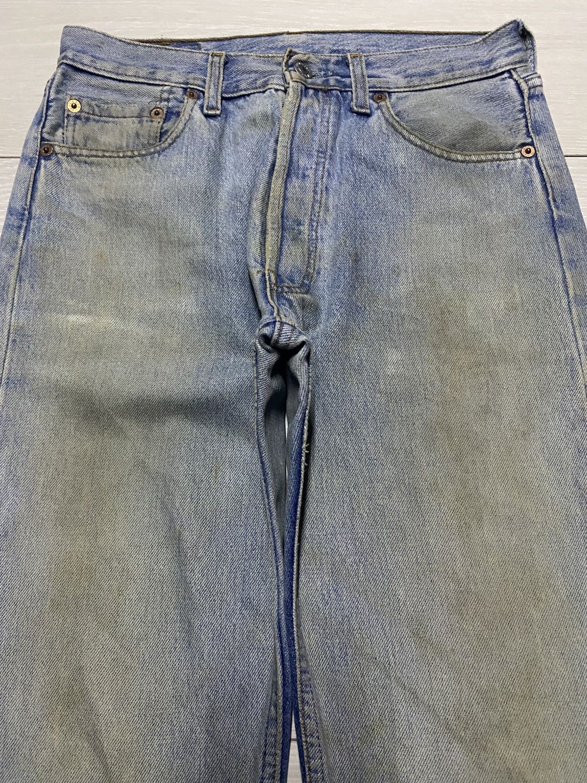 Levi's Vintage Levis 501 Grunge Mud Wash Distressed Jeans Size US 28 / EU 44 - 3 Thumbnail
