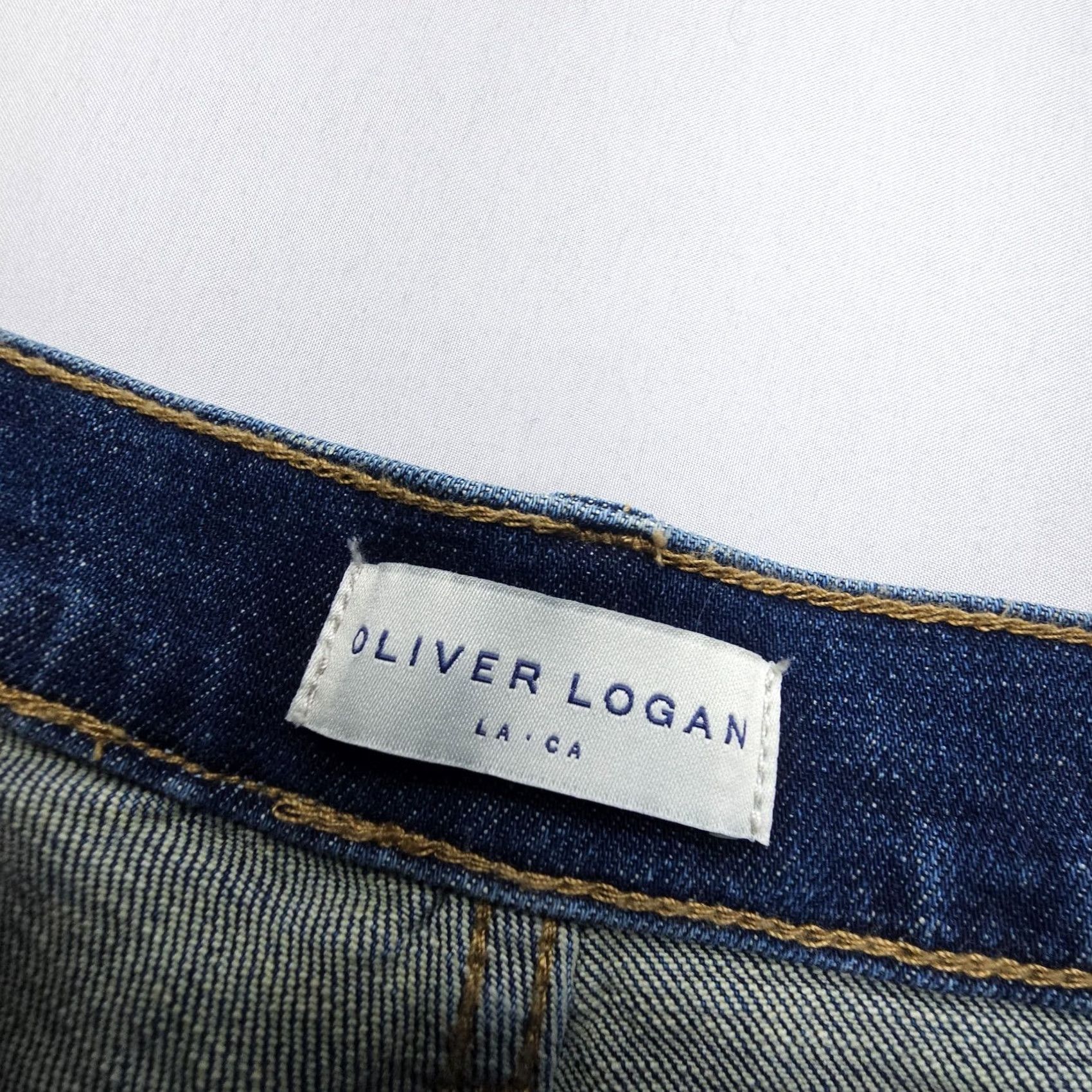 Olive VINTAGE Oliver Logan Ludlow Relaxed Jeans 34 Button Fly Mid Dark Blue 5-Pocket Womens Mens Size 24" / US 00 / IT 34 - 6 Thumbnail