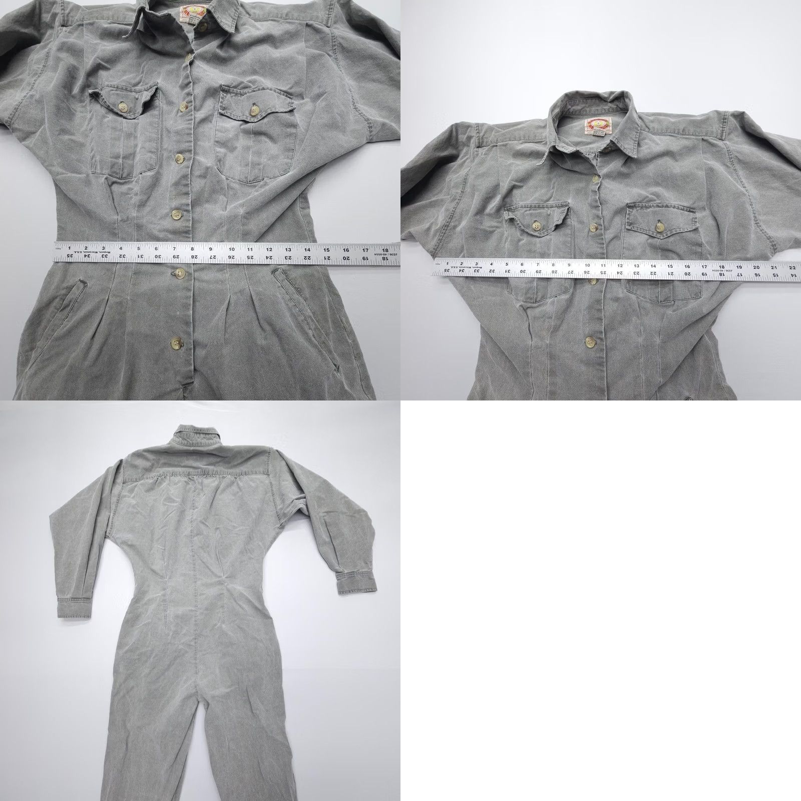Banana Republic VINTAGE Banana Republic Jumpsuit Shirt One-Piece Women S Green 100% Cotton Safari 70s 80s Regular Size 28" / US 6 / IT 42 - 8 Thumbnail