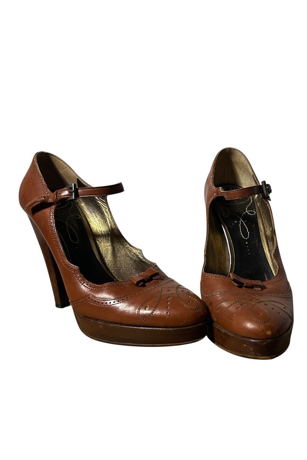 Prada Vintage Prada Cowboy Bow leather heels Size US 7 / IT 37 - 1 Thumbnail