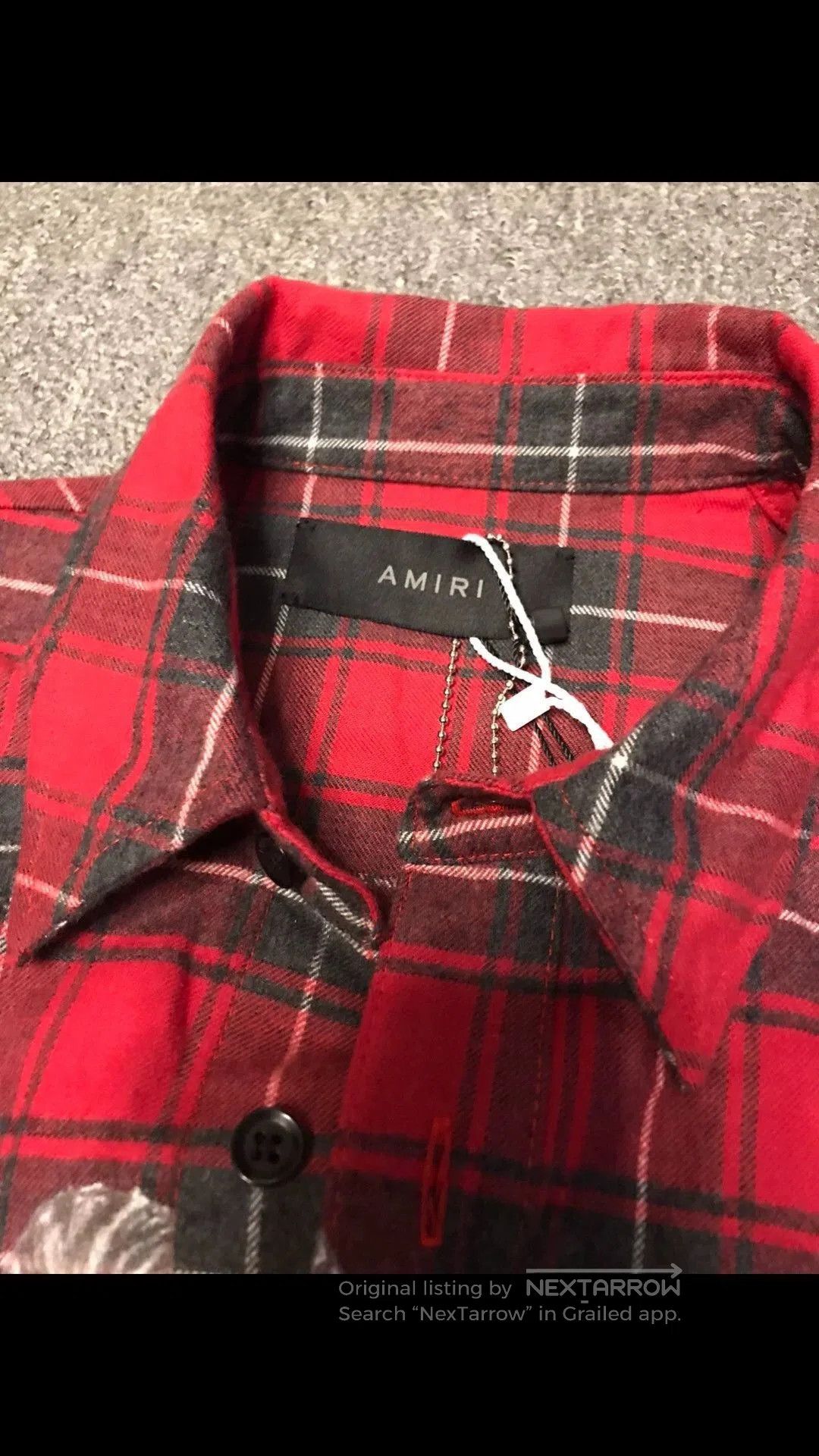 Amiri Red Plaid Graphic Button-Up Shirt XS. Size US XS / EU 42 / 0 - 5 Thumbnail