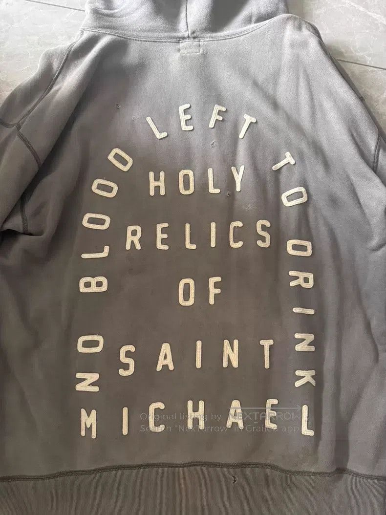 Saint Michael Saint Michael Washed blue worn-out sweatshirt Size US XL / EU 56 / 4 - 5 Thumbnail