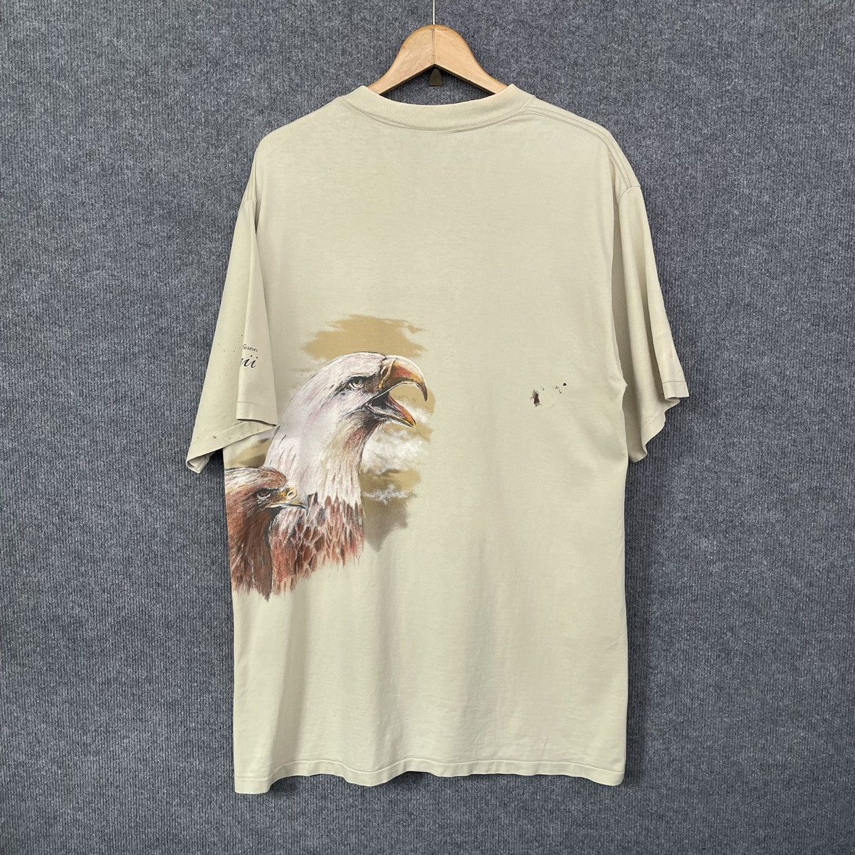 Vintage 1990s Eagle Falcon Double Sided Graphic T Shirt Size US XL / EU 56 / 4 - 9 Thumbnail