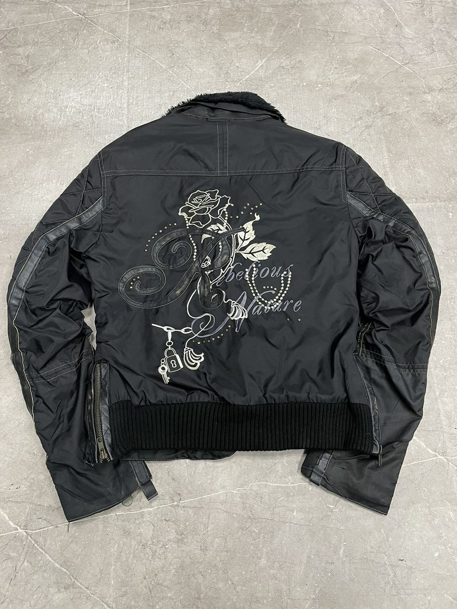 If Six Was Nine Rare fur black opium hysteric glamour style biker jacket 🧥 Size US M / EU 48-50 / 2 - 7 Thumbnail