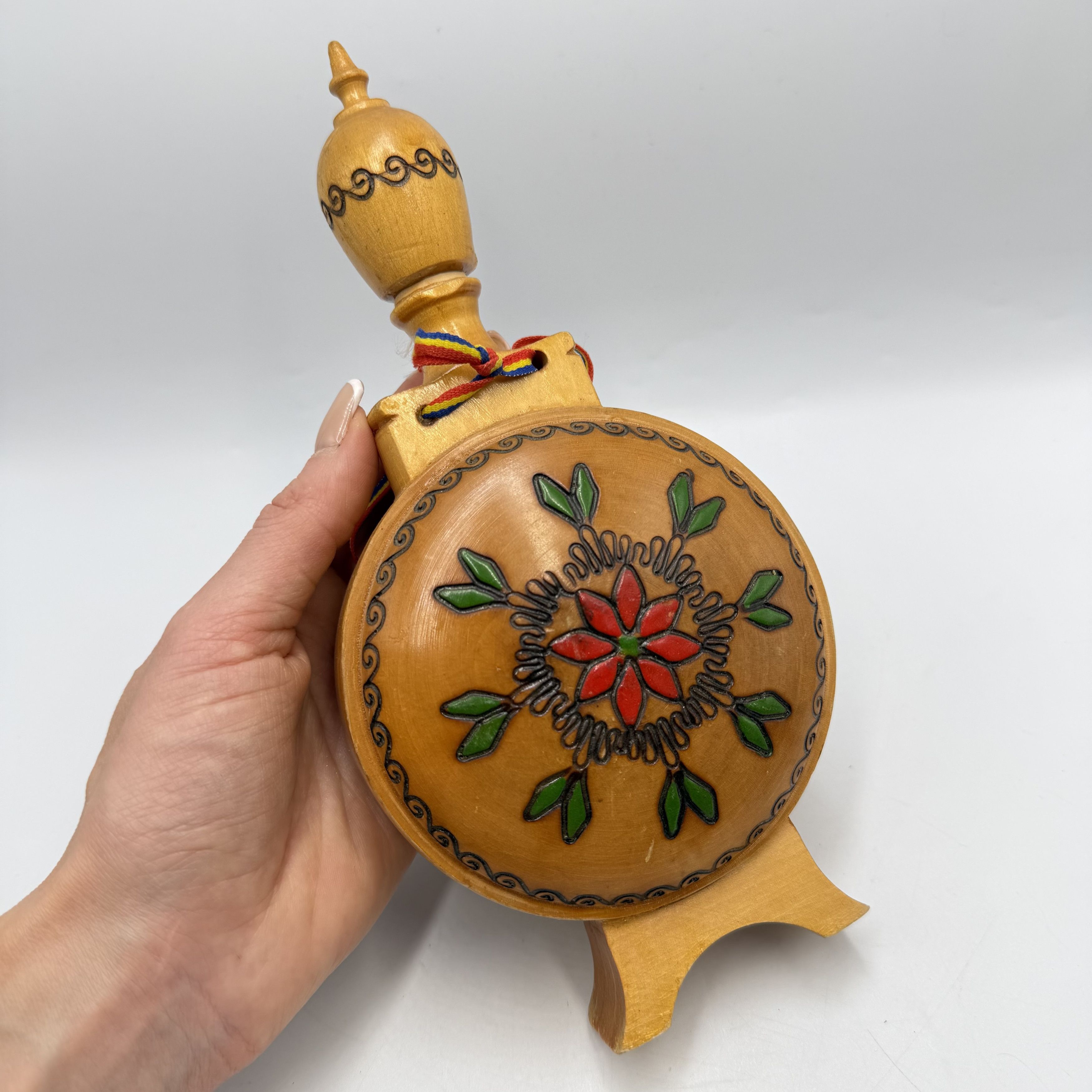 Vintage Vintage Wooden Kumanets Hand Painted Folk Art Decanter Size ONE SIZE - 2 Thumbnail
