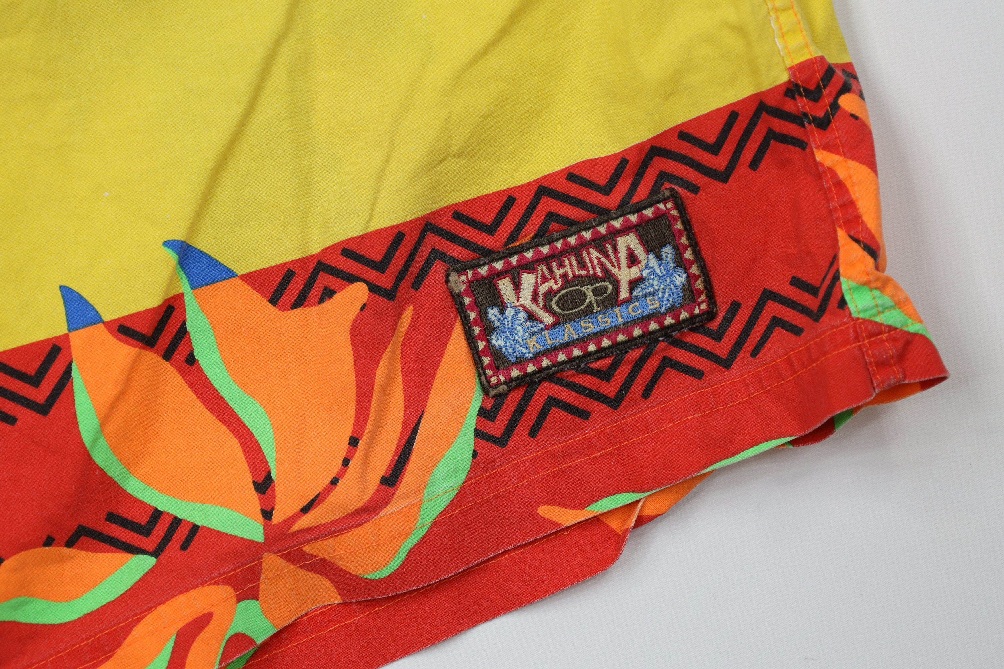 Ocean Pacific Vintage 90s Ocean Pacific Kahlina Abstract Surf Shorts Size US 38 / EU 54 - 5 Thumbnail