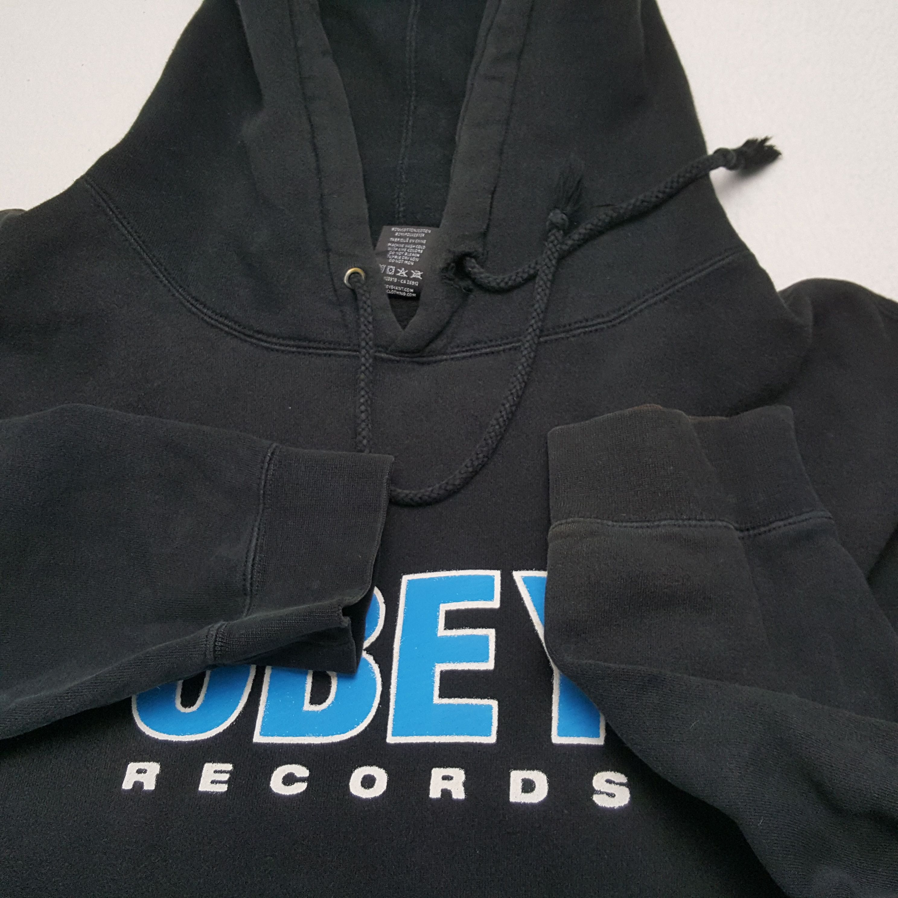 Obey × Vintage Vintage OBEY RECORD American Skateboard Style Hoodies Size US XXL / EU 58 / 5 - 8 Thumbnail