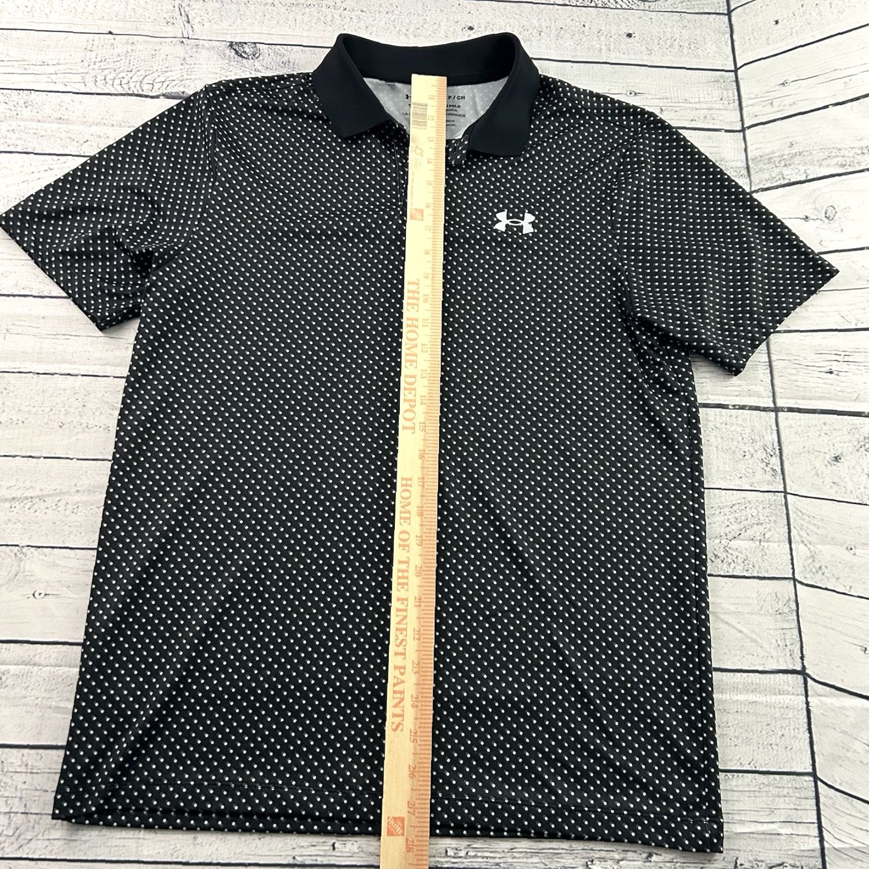 Under Armour Under Armour Polka Dot Short Sleeve Golf Polo Shirt Mens Small Black Size US S / EU 44-46 / 1 - 4 Thumbnail