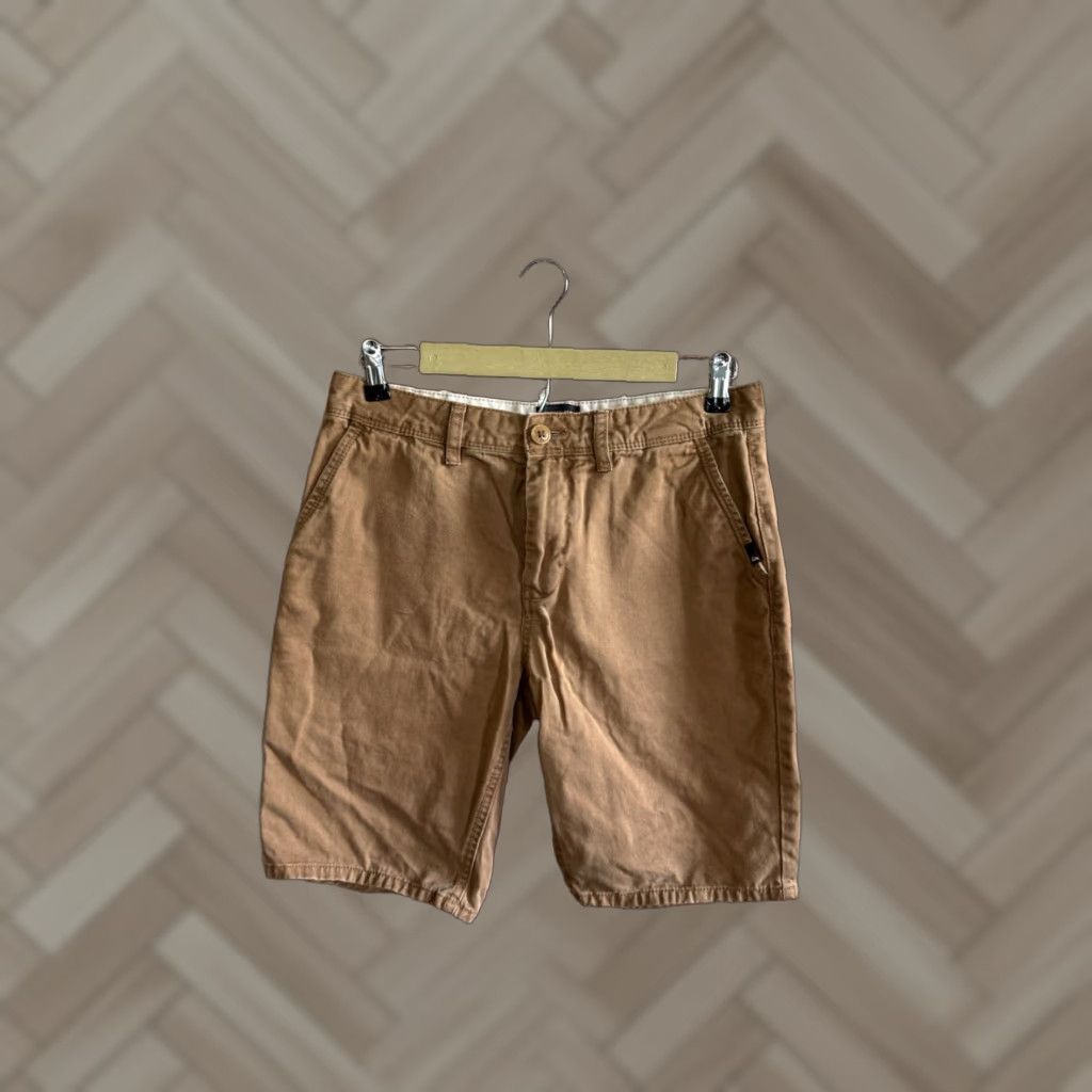 Quiksilver Quiksilver Mens Brown Chino Straight Fit Shorts Size 30 Size US 30 / EU 46 - 1 Thumbnail