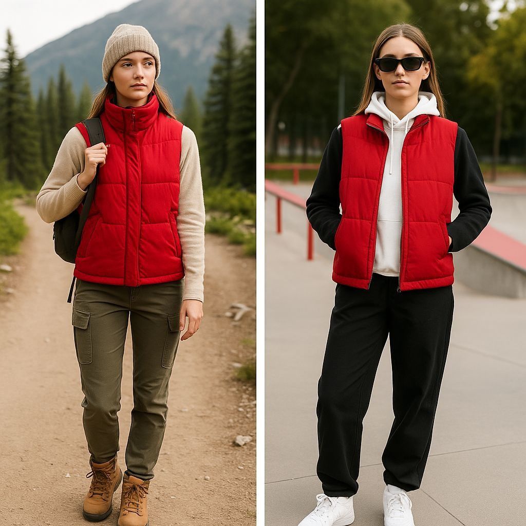 Lauren Ralph Lauren Woman Reversible Puffer Vest L Gorpcore