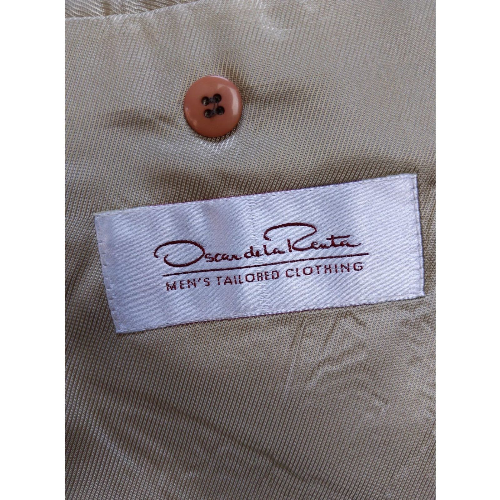 Oscar De La Renta Oscar de la Renta Blazer Mens 40R Brown Micro Houndstooth Sports Coat Jacket Size 40R - 6 Thumbnail