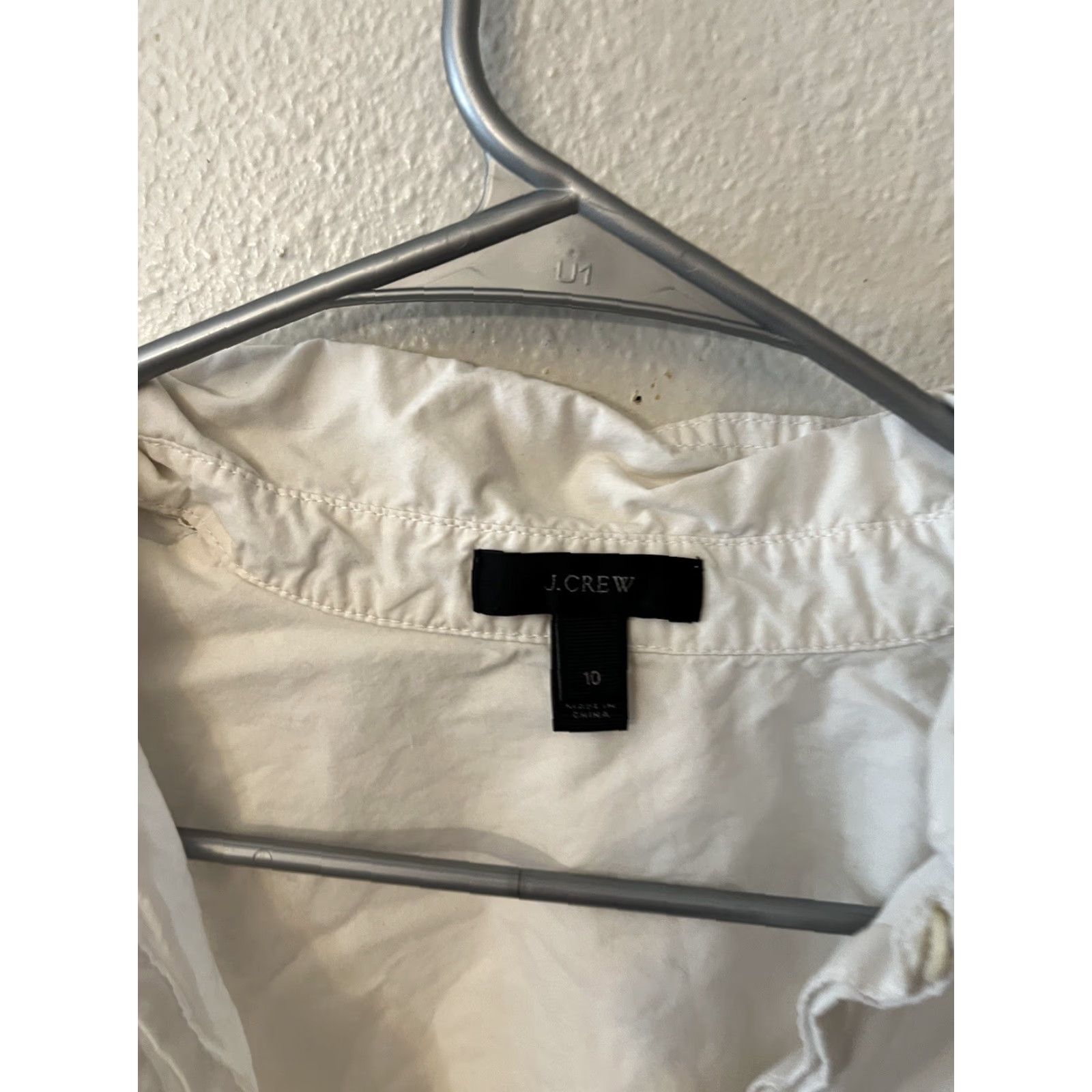 J.Crew VINTAGE J.CREW Cap Sleeve Striped Button Down Blouse Size 10 White Casual Womens Size L / US 10 / IT 46 - 2 Thumbnail