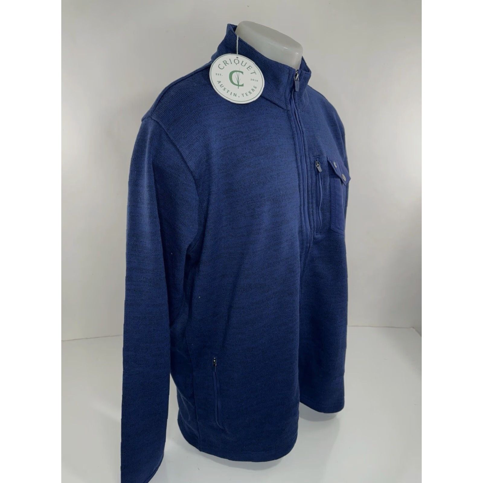 Vintage CRIQUET Full Zip Jacket - Dark Blue - XXL - Men - Polyester - Regular - 2XL - Jacket with Full Zip Size US XXL / EU 58 / 5 - 3 Thumbnail