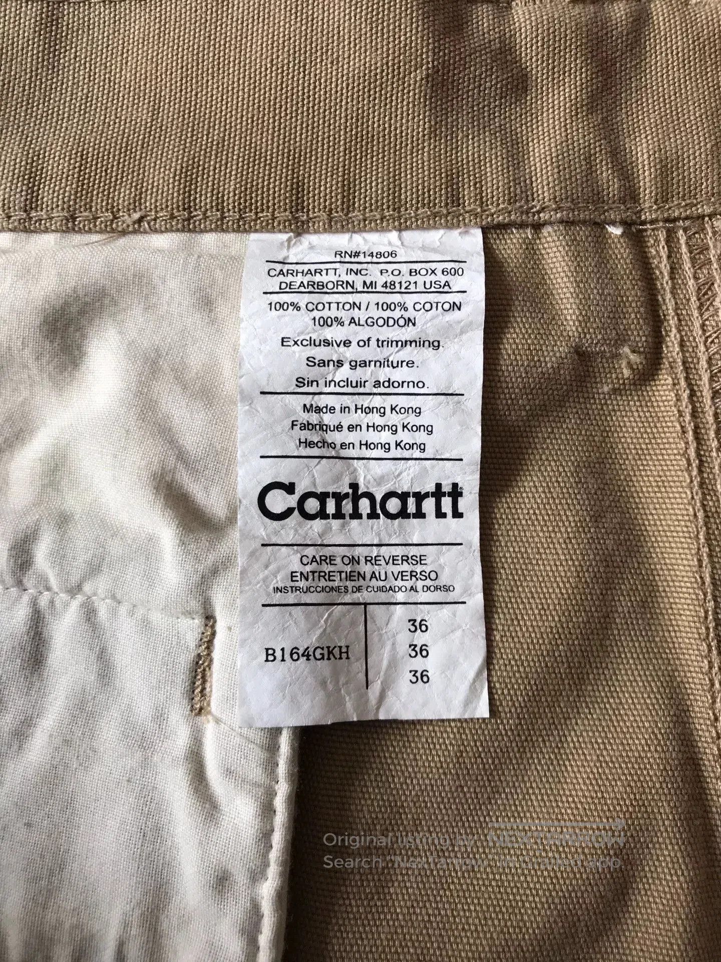 Carhartt Carhartt B164 GKH Cargo Shorts. Size US 36 / EU 52 - 8 Thumbnail