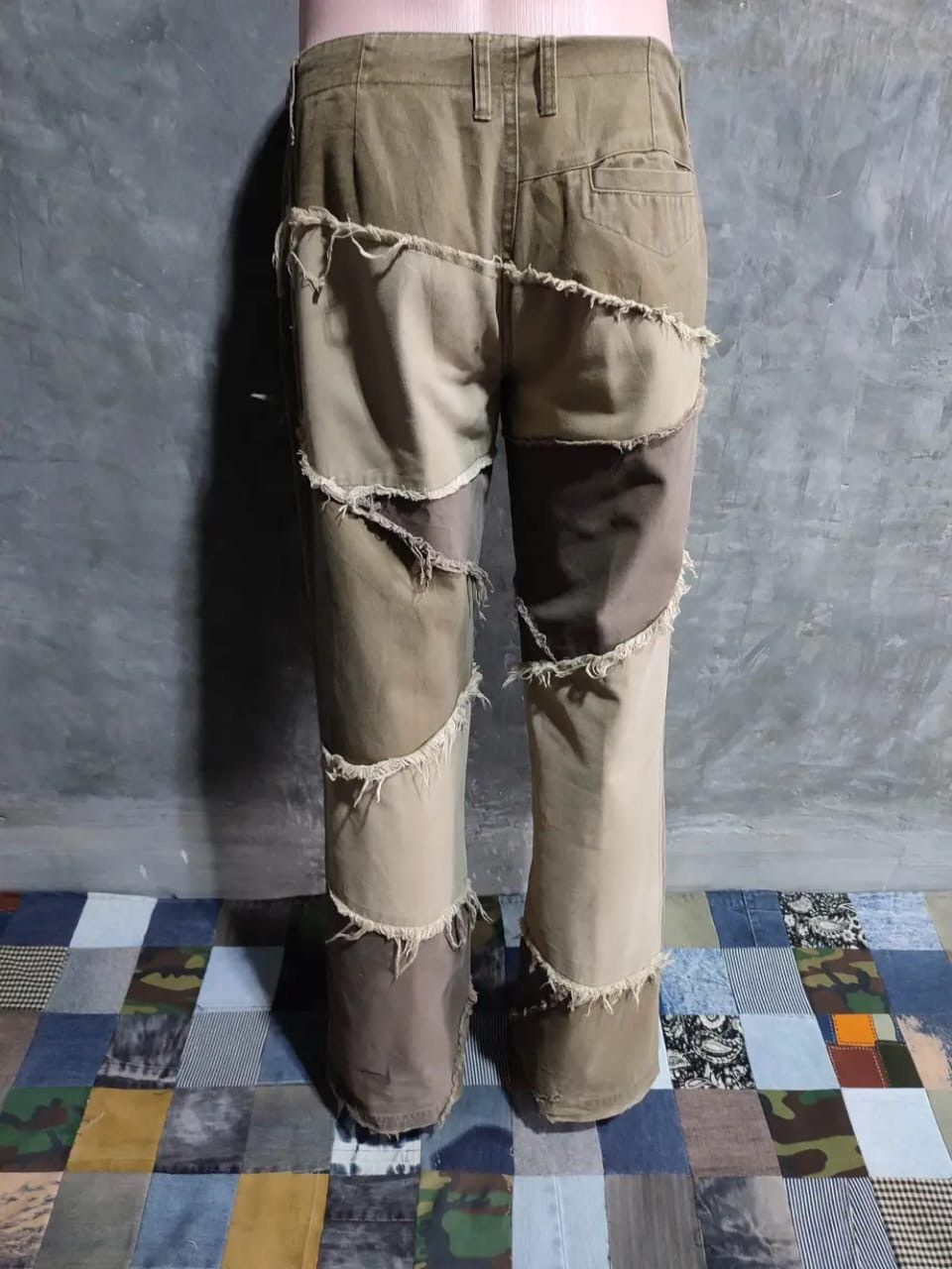 Japanese Brand Progresive Tasso Frayed Patchwork Pants Size US 32 / EU 48 - 14 Thumbnail