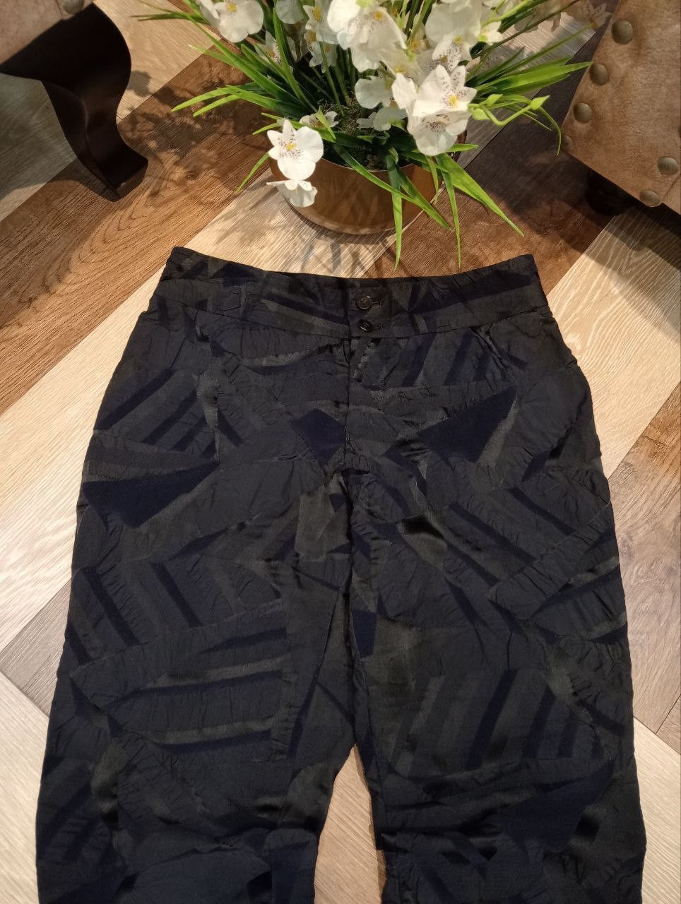 Issey Miyake VINTAGE ISSEY MIYAKE GEOMETRIC PLEATED TROUSERS Size 29" - 3 Thumbnail