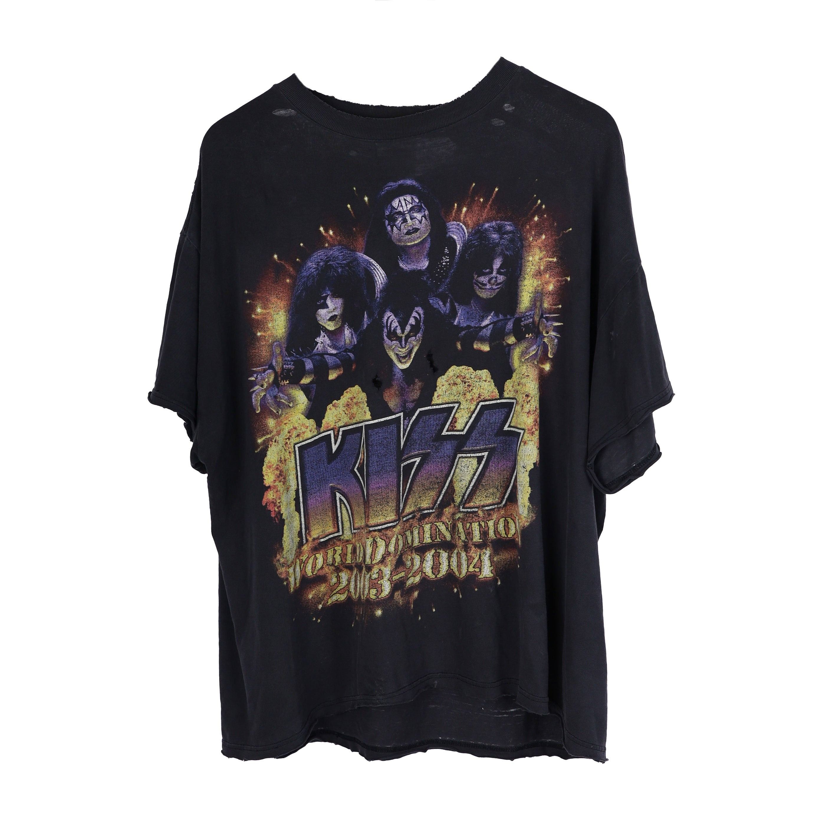 Vintage KISS ALIVE WORLD DOMINATION 2003-04 T-SHIRT Size US XL / EU 56 / 4 - 1 Thumbnail