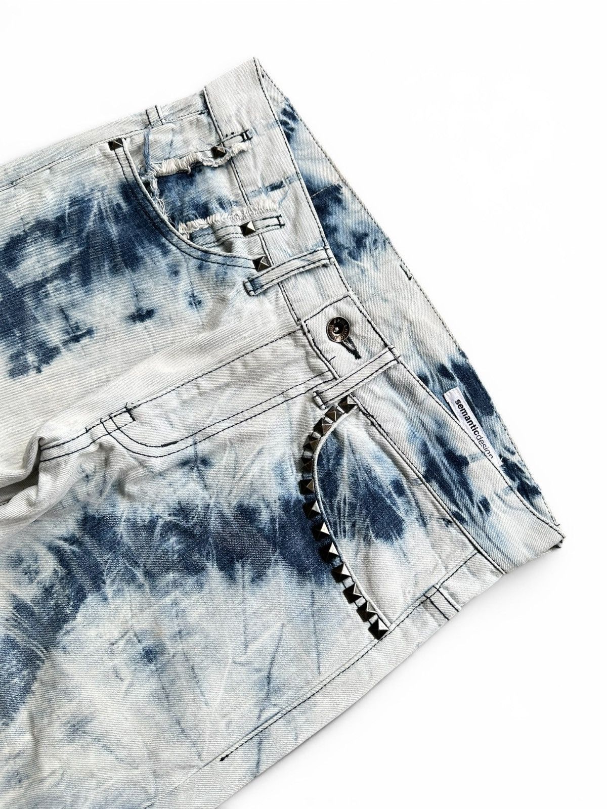 semanticdesign 31/28 - S/S 2008 Semanticdesign bleach studded pocket jeans Size US 31 - 7 Thumbnail