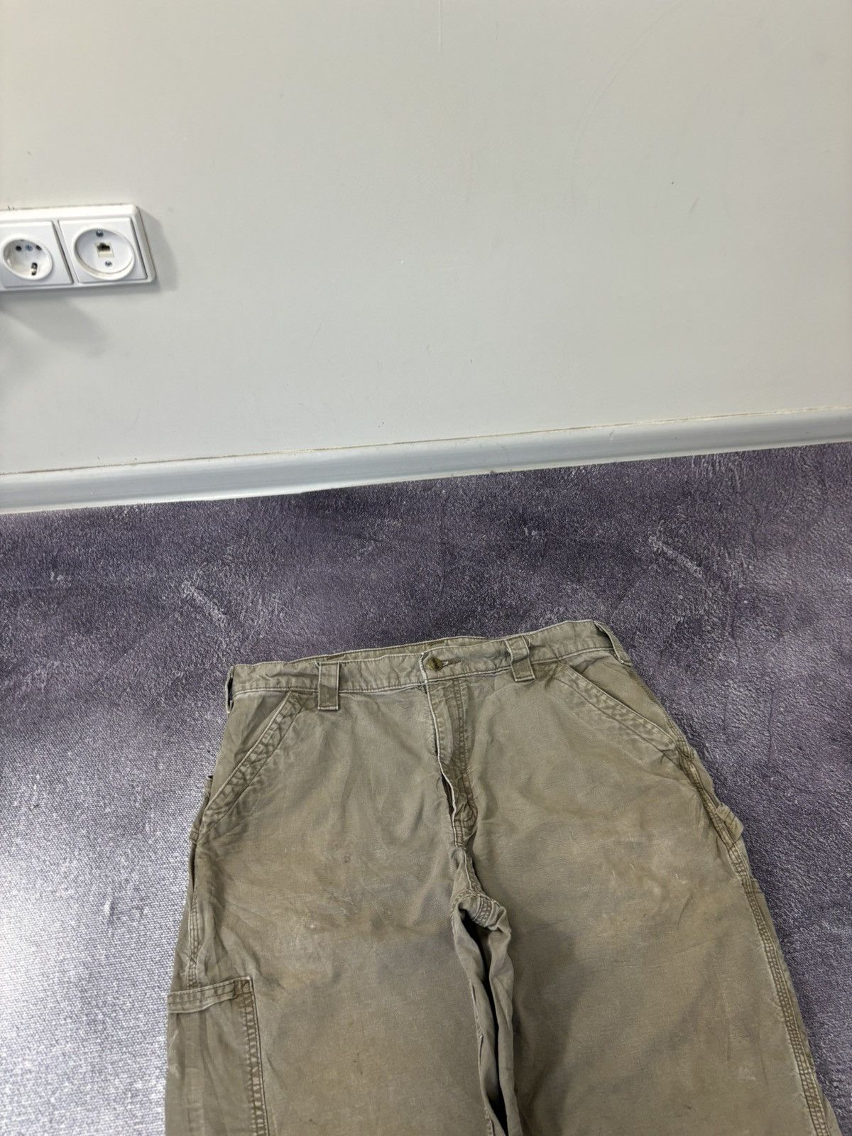 Carhartt Vintage Carhartt Dungaree Fit Khaki Baggy Carpenter Pants Size US 36 / EU 52 - 12 Thumbnail