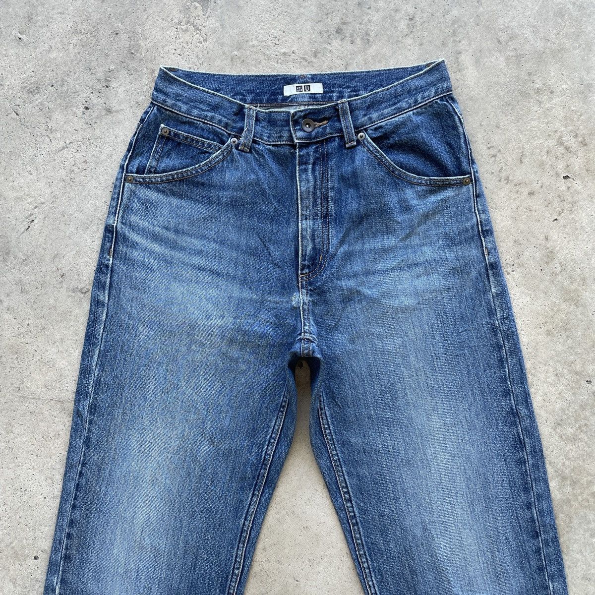 Japanese Brand W28💥 Vintage Japanese Uniqlo x U Faded Denim Pants Jeans Size US 28 / EU 44 - 3 Thumbnail