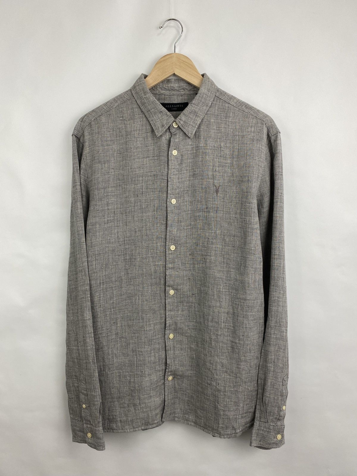 Allsaints Allsaints Linen 100% Shirt Retro Rare Hype Y2K Size US L / EU 52-54 / 3 - 3 Thumbnail