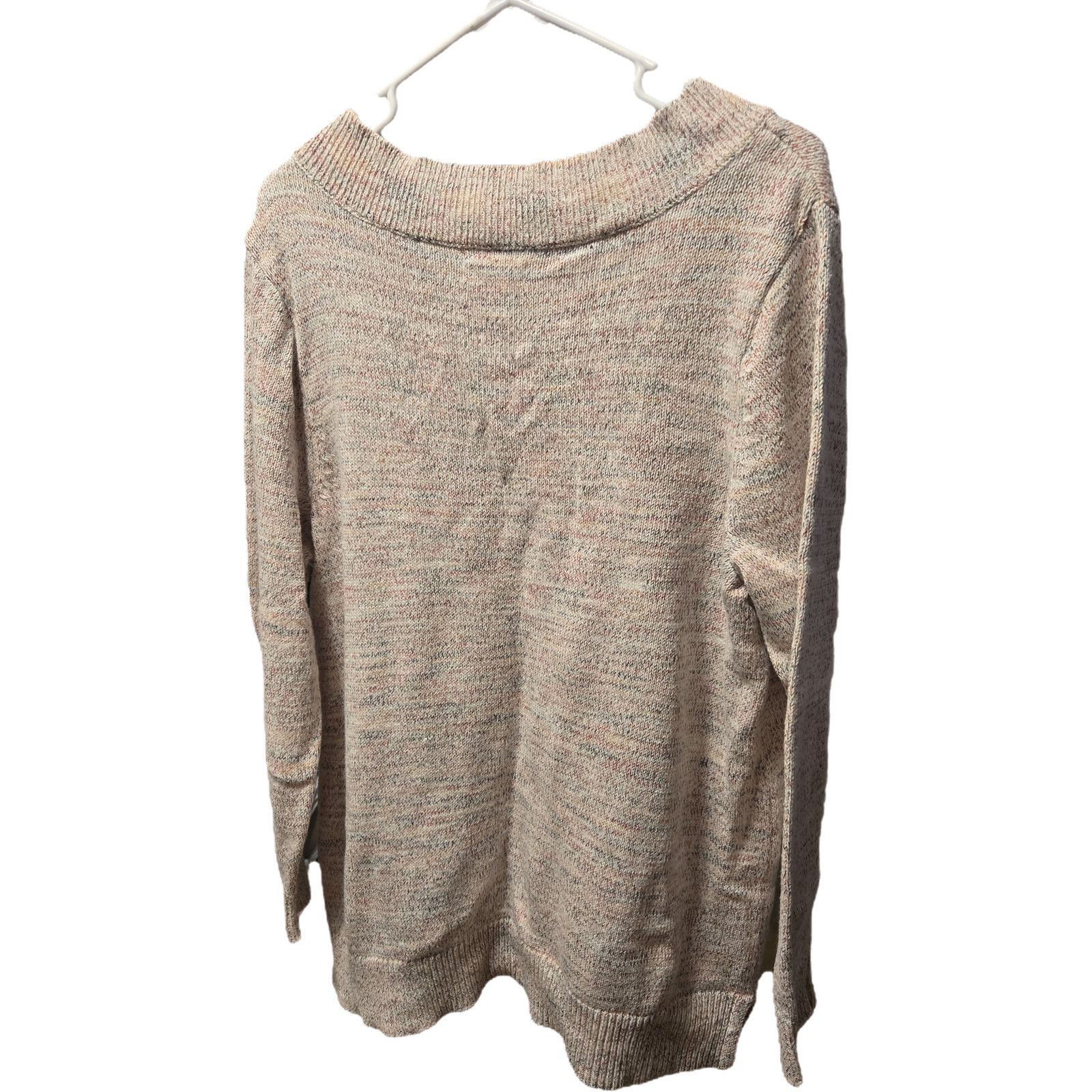 Croft & Barrow Croft & Barrow Women's Plus 1X Marled V-Neck Sweater Size XL / US 12-14 / IT 48-50 - 9 Thumbnail