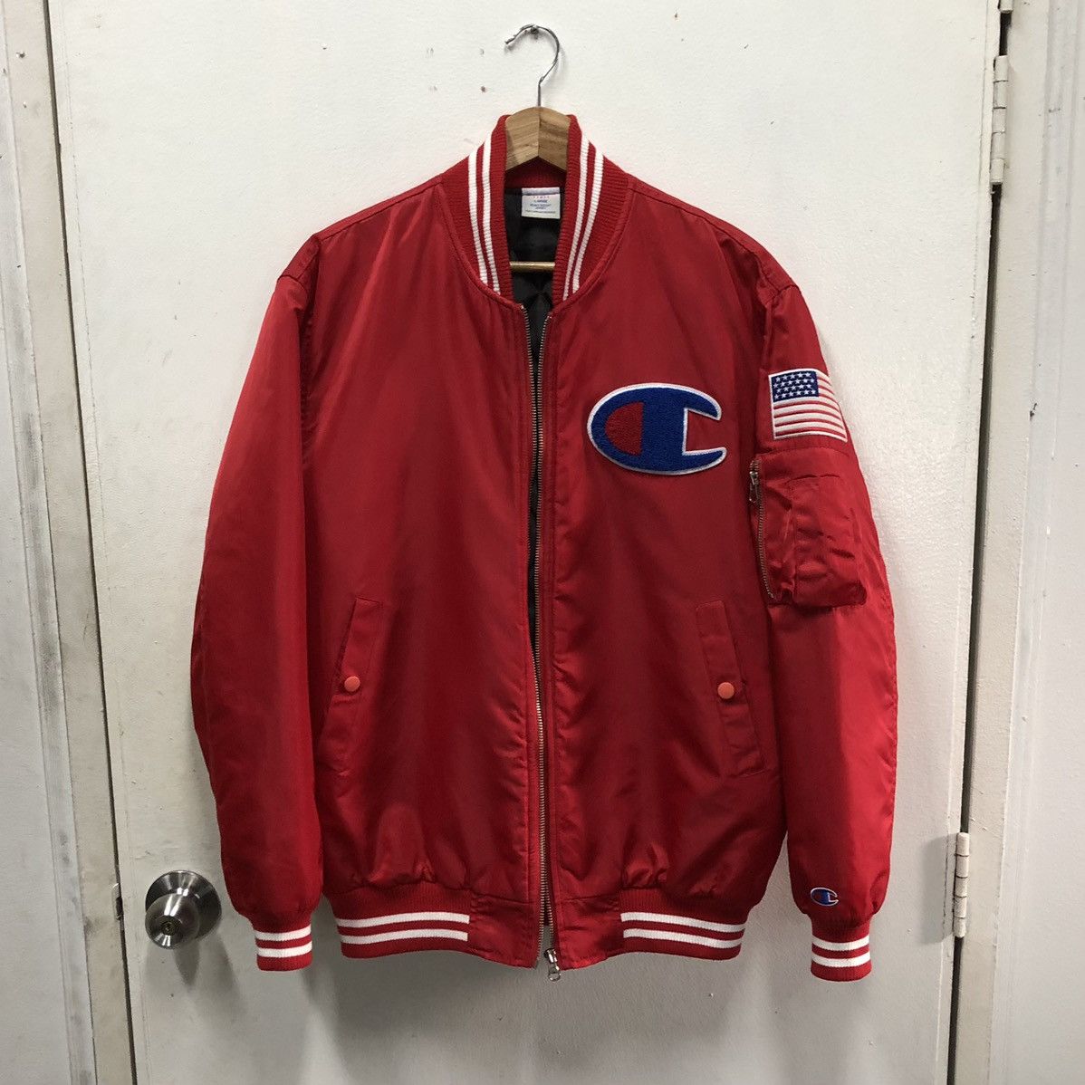 Champion Champion USA 🇺🇸 Lined Quilted Bomber Jacket Size US L / EU 52-54 / 3 - 3 Thumbnail