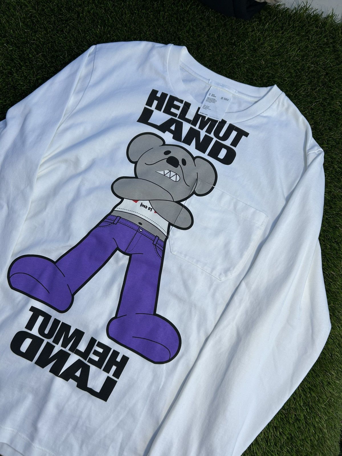 Helmut Lang Helmut Lang Helmut Land Mouse Character Long Sleeve Tee Size US XL / EU 56 / 4 - 1 Thumbnail