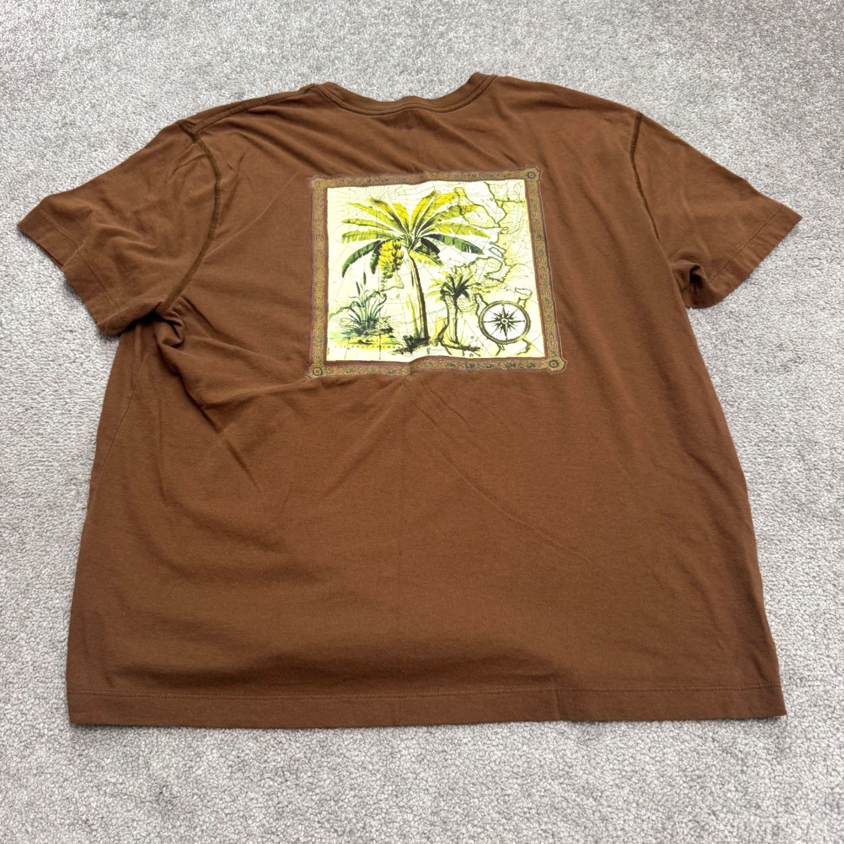 Banana Republic Banana Republic Graphic T-Shirt Mens XL Brown Crew Neck Pocket Tee Cotton Polyester Regular Short Sleeve Size US XL / EU 56 / 4 - 2 Thumbnail