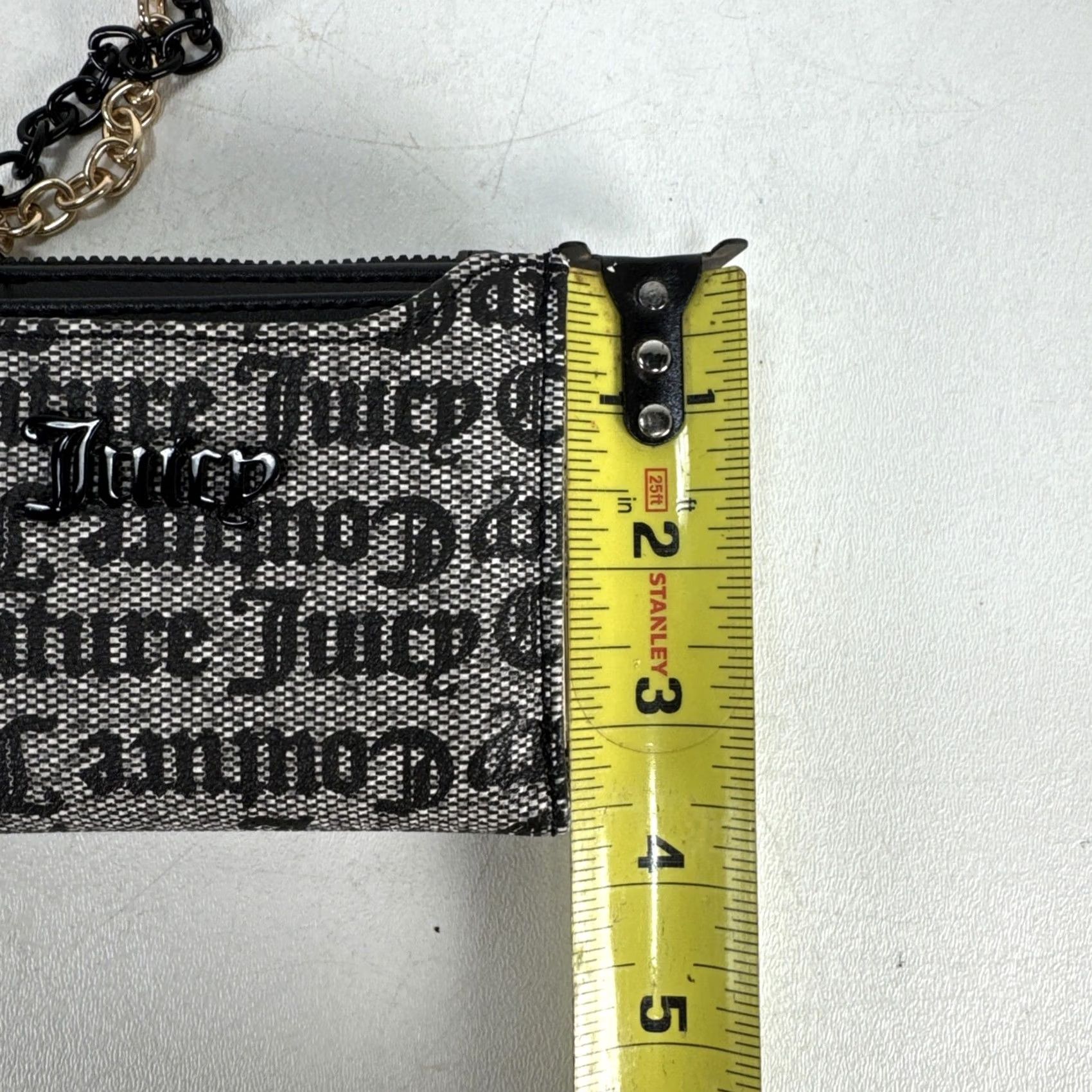 Juicy Couture Juicy Couture Wallet Zip-Around Gray Monogram Spell Out Embellishments Credit Card Folding Women Size ONE SIZE - 7 Thumbnail