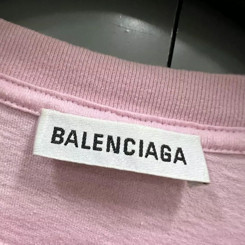 Balenciaga Balenciaga Pink Small Logo Short Sleeve Size US L / EU 52-54 / 3 - 3 Thumbnail