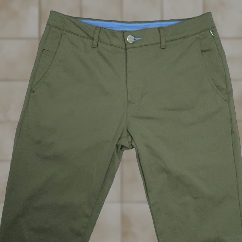 Vintage Twillory Pants Mens 30x29 Green Tailored Fit Performance Stretch Zip Pocket Chino Pants Size US 30 / EU 46 - 1 Thumbnail