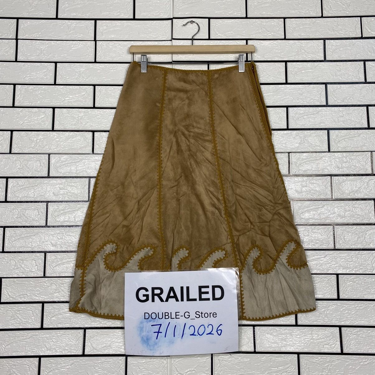 Japanese Brand 📌Vintage Unbranded Genuine Leather Long Skirt Issey Miyake Size 28" / US 6 / IT 42 - 1 Thumbnail