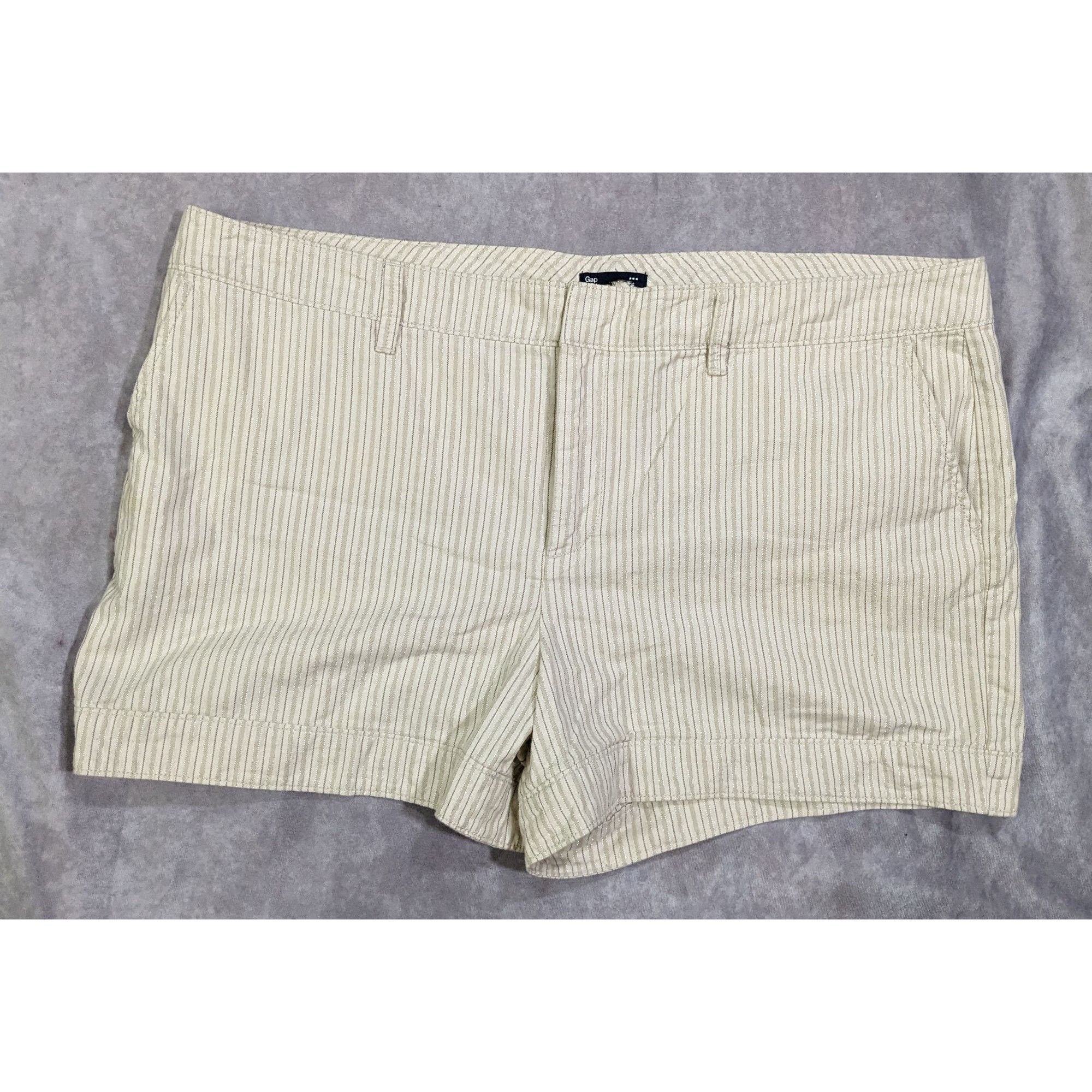 Gap Preppy Summer Cream Pinstripe Shorts by Gap Size 42" / US 20 - 5 Thumbnail