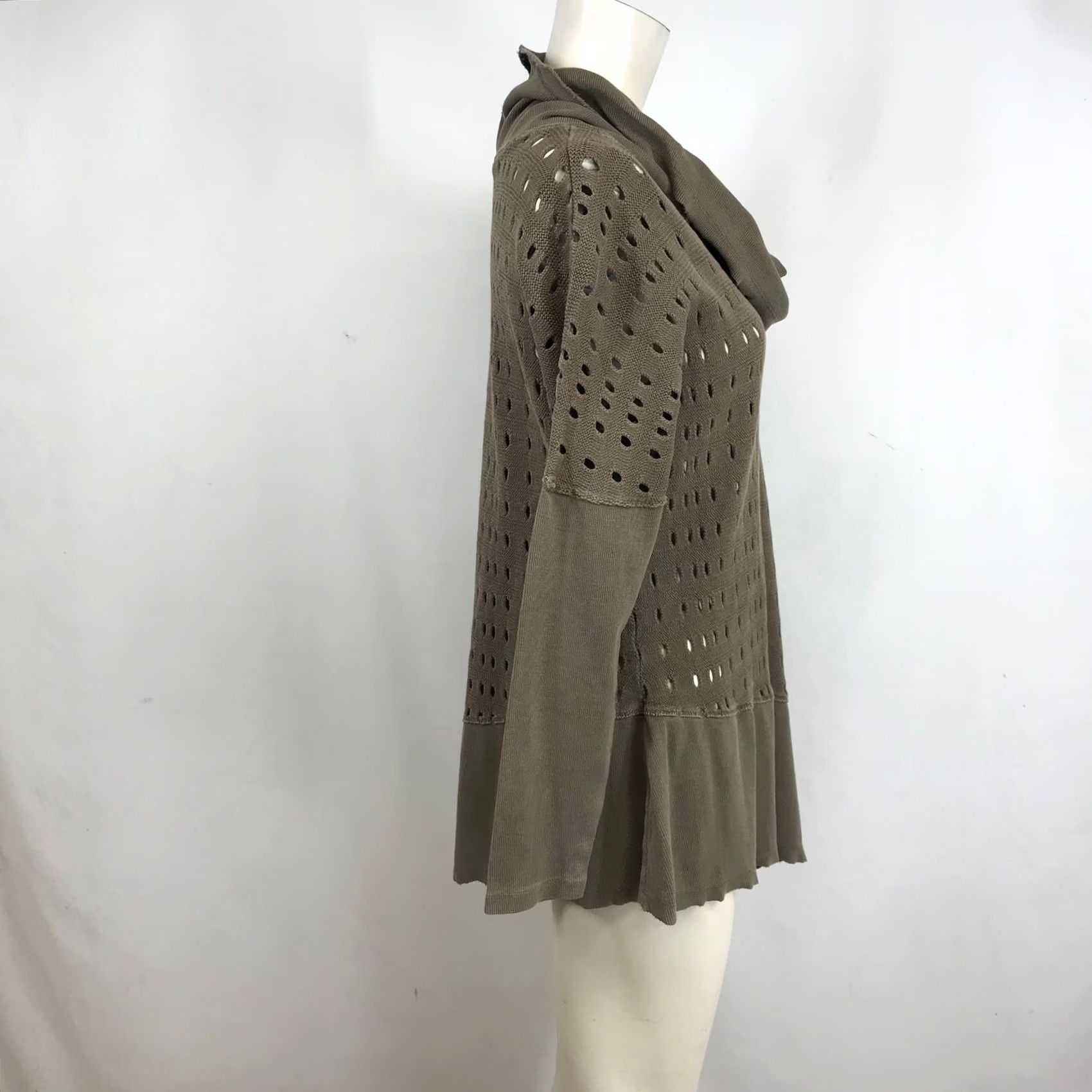 Olive XCVI Womens Olive Green Cowl Neck Tunic Sweater Size M Size M / US 6-8 / IT 42-44 - 4 Thumbnail